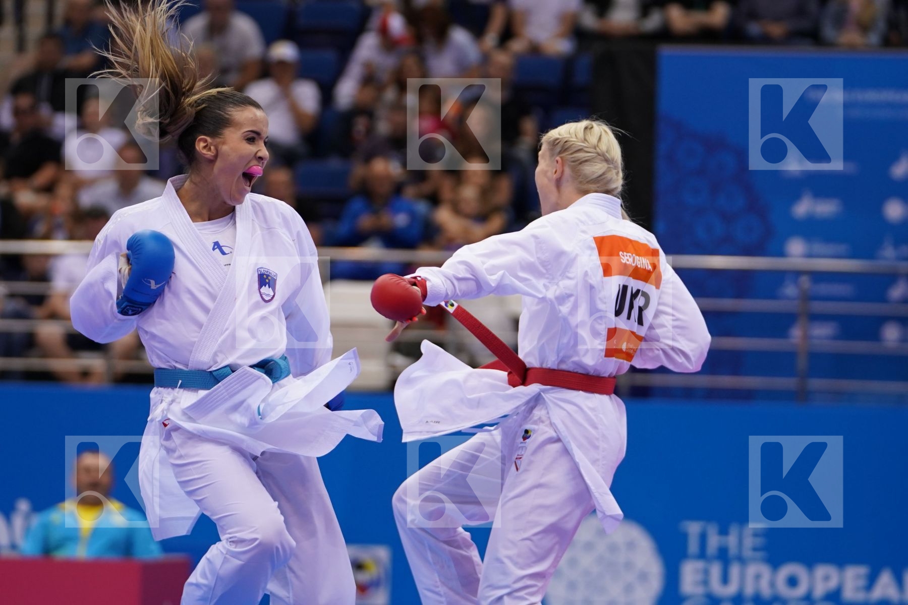 SEROGINA ANITA (UKRAINE) Vs RISTIC TJASA (SLOVENIA) in Senior Kumite -61 Kg - Final Bout
