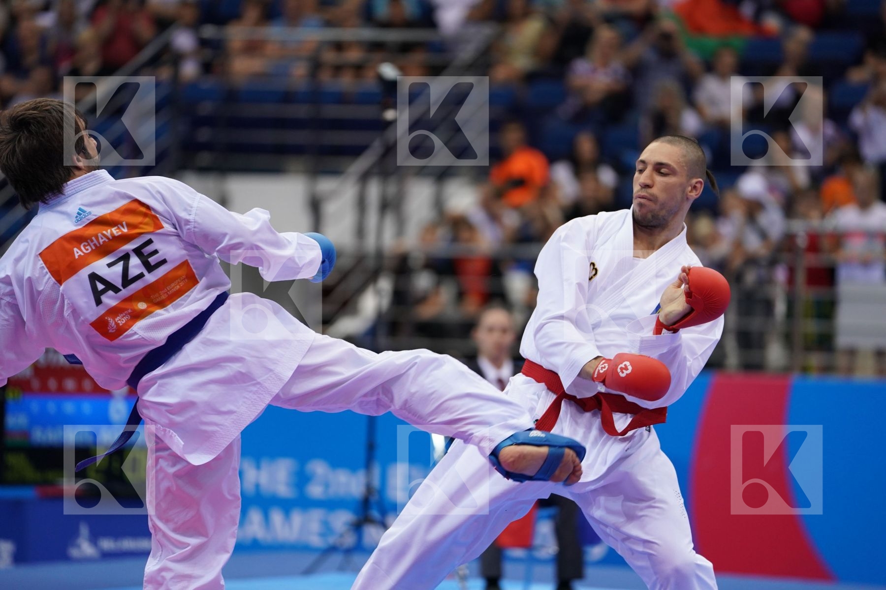HORUNA STANISLAV (UKRAINE) Vs AGHAYEV RAFAEL (AZERBAIJAN) in Senior Kumite -75 Kg - Final Bout