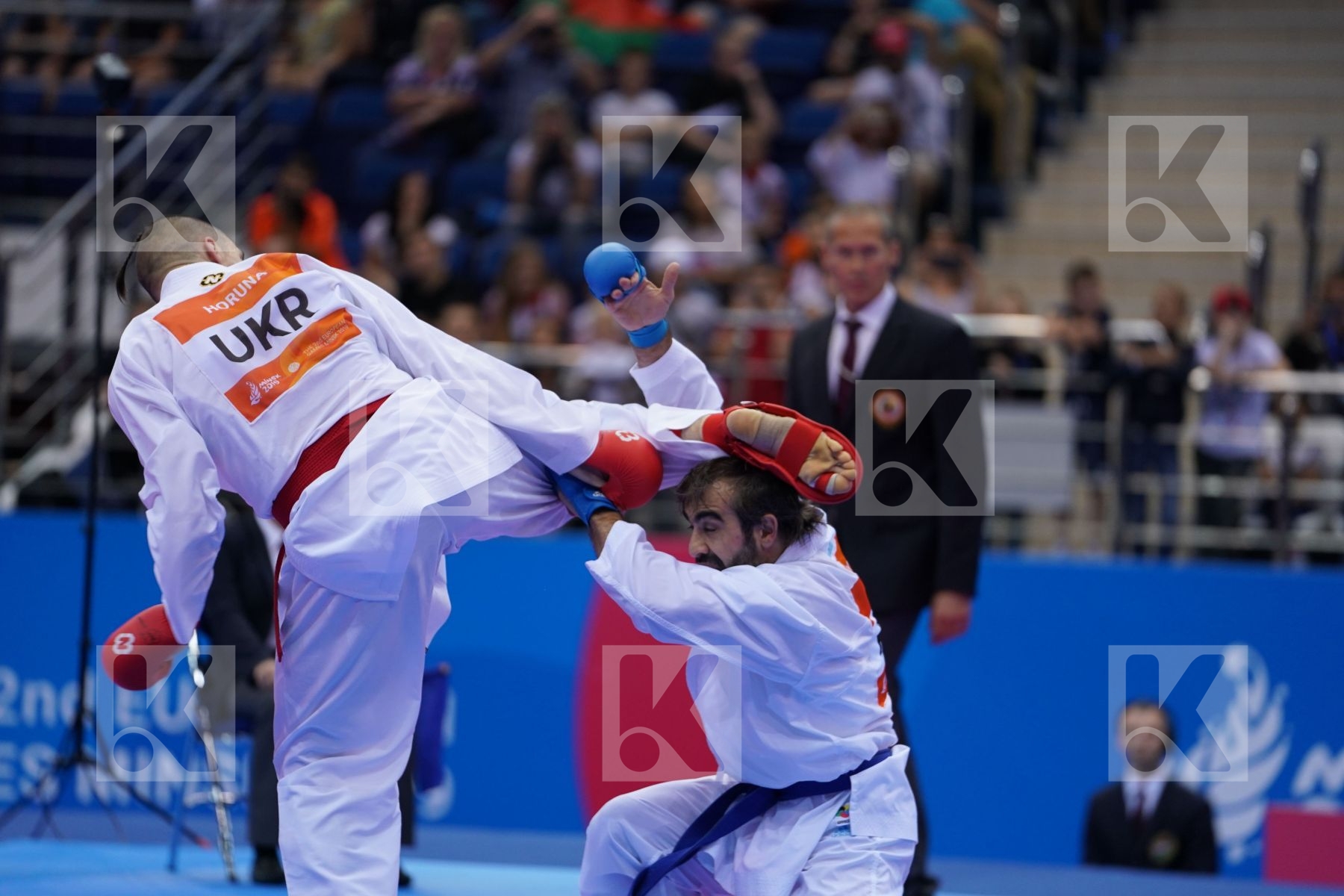 HORUNA STANISLAV (UKRAINE) Vs AGHAYEV RAFAEL (AZERBAIJAN) in Senior Kumite -75 Kg - Final Bout