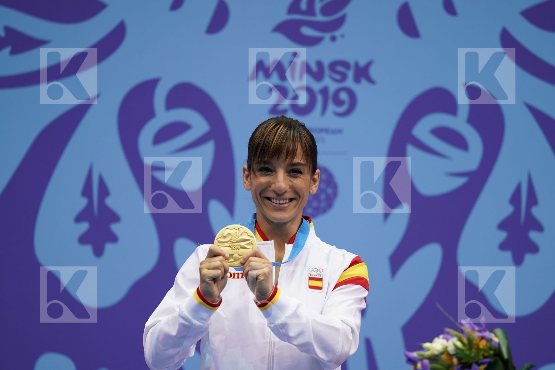 SANCHEZ JAIME SANDRA (SPAIN) in Senior Female Kata - podium ceremony