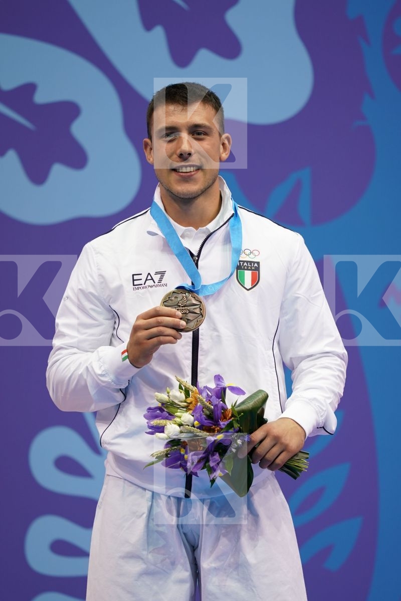BUSATO MATTIA (ITALY) in Senior Male Kata - podium ceremony