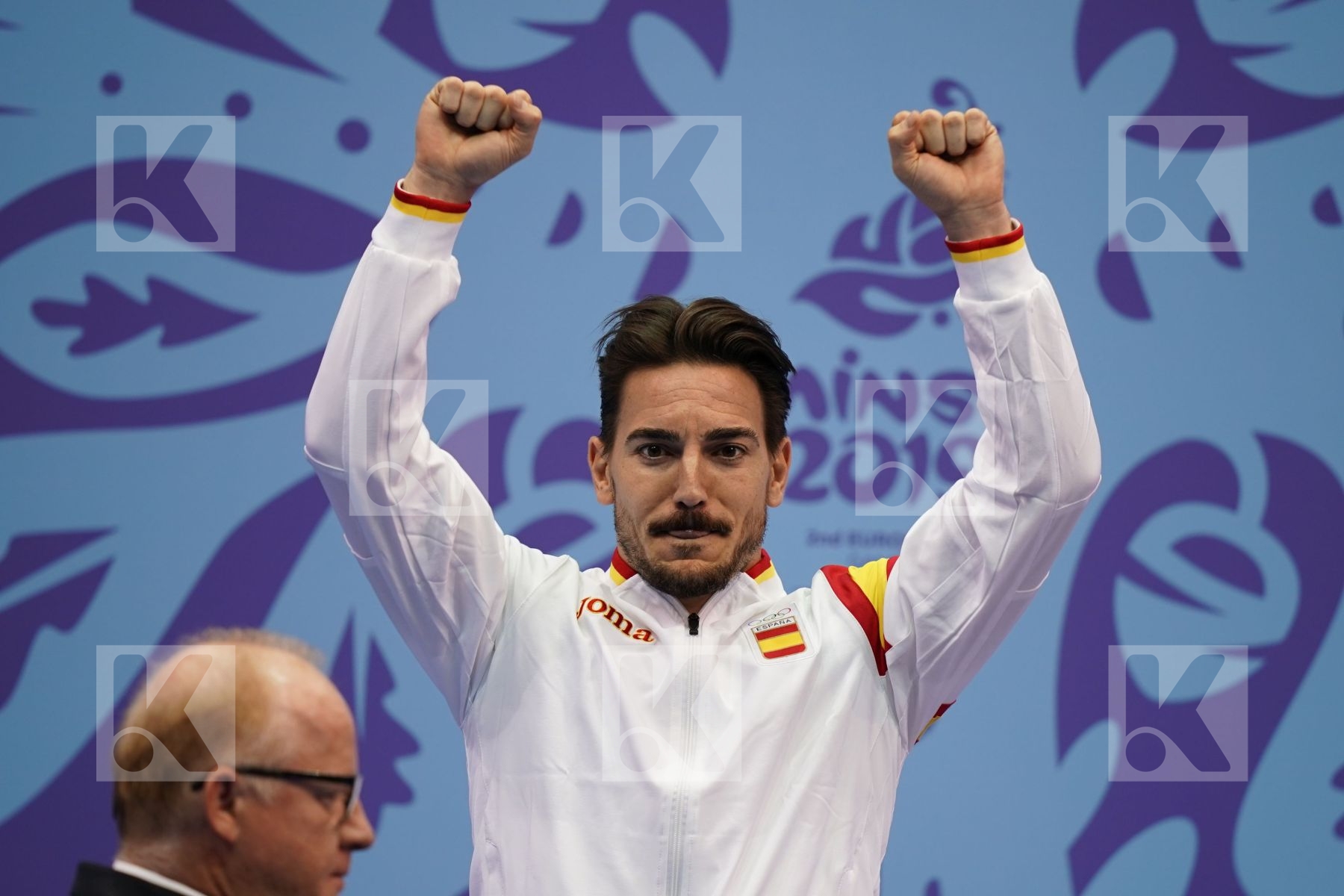 QUINTERO CAPDEVILA DAMIAN HUGO (SPAIN) in Senior Male Kata - podium ceremony