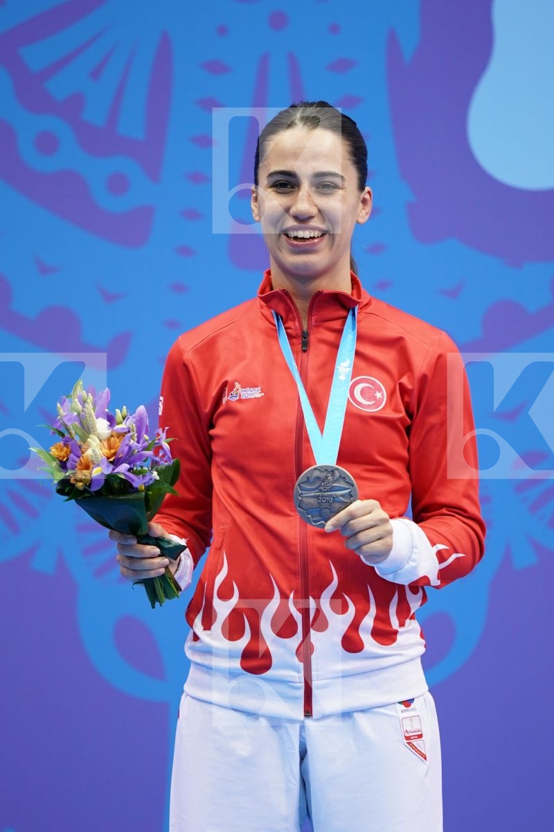HOCAOGLU MELTEM (TURKEY) in Senior Kumite 68+ Kg - podium ceremony