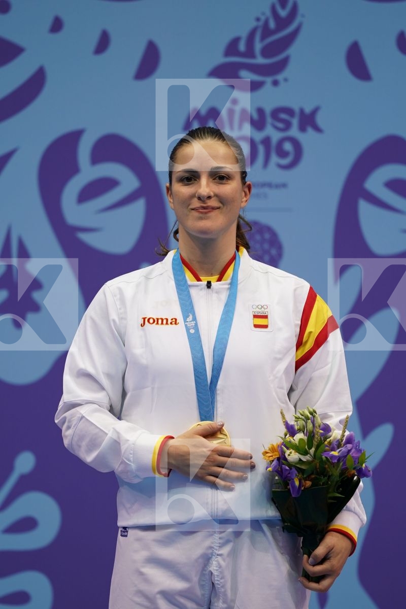 PALACIO GONZALEZ LAURA (SPAIN) in Senior Kumite 68+ Kg - podium ceremony