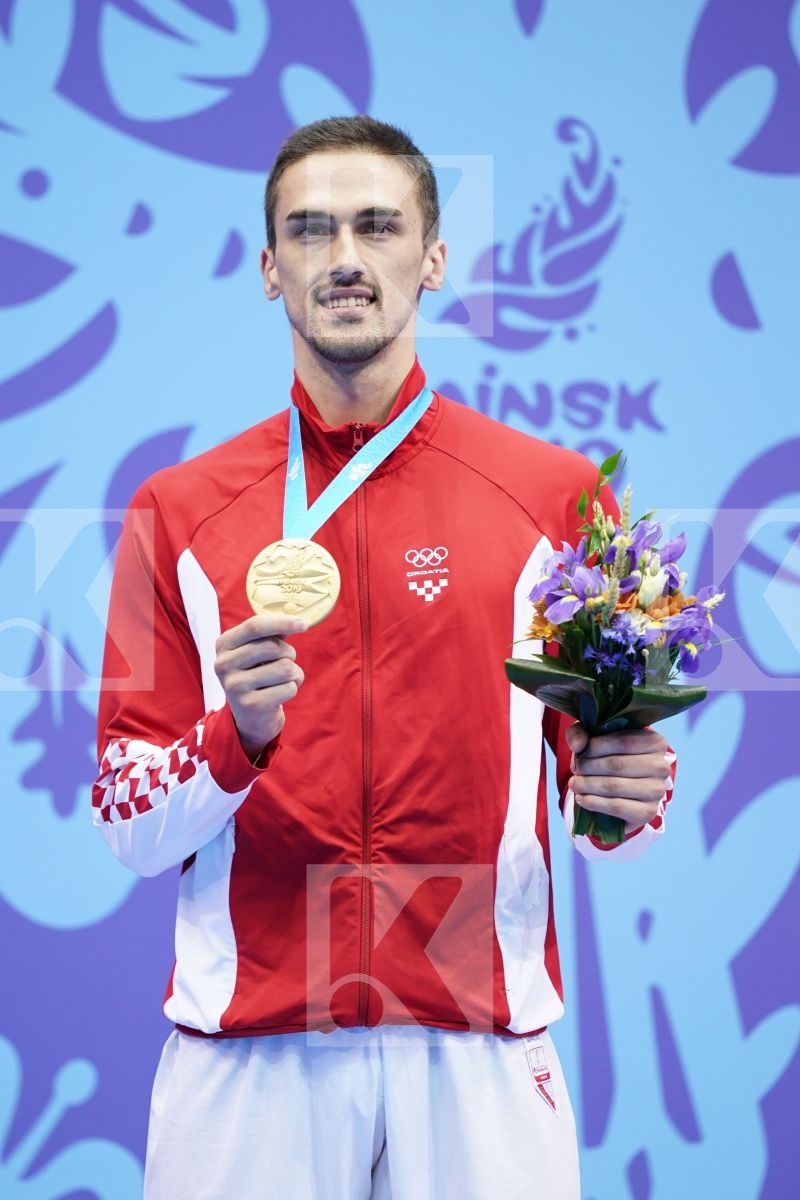 KVESIC IVAN (CROATIA) in Senior Kumite -84 Kg - podium ceremony