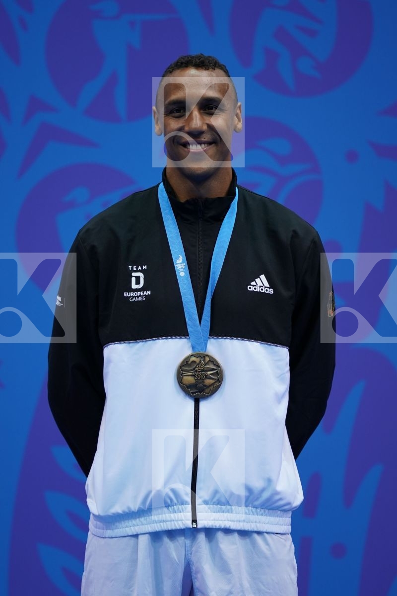 HORNE JONATHAN (GERMANY) in Senior Kumite 84+ Kg - podium ceremony