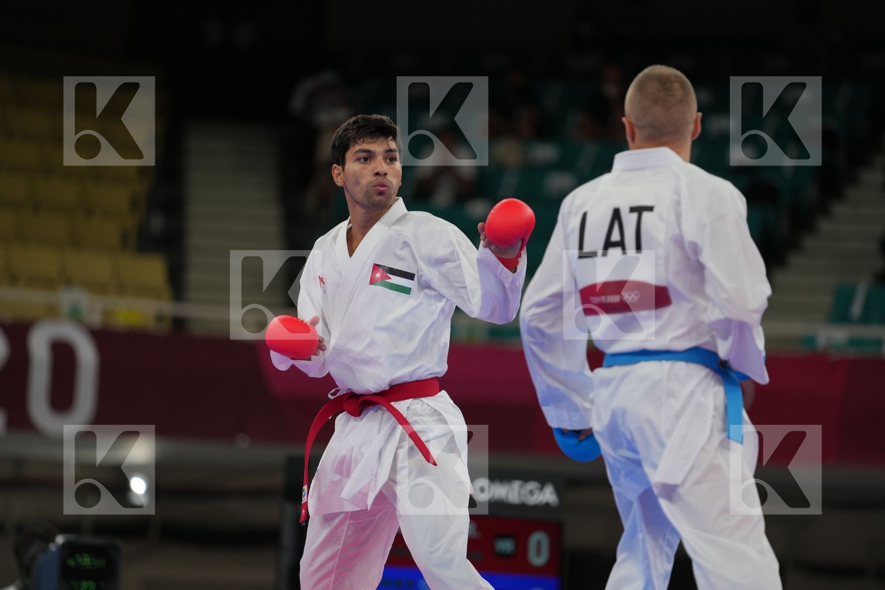 Almasatfa Abdel Rahman (Jordan) - Kumite Male -67kg, Kalnins Kalvis (Latvia) - Kumite Male -67kg in Senior Kumite -67 Kg - Round Robin bout