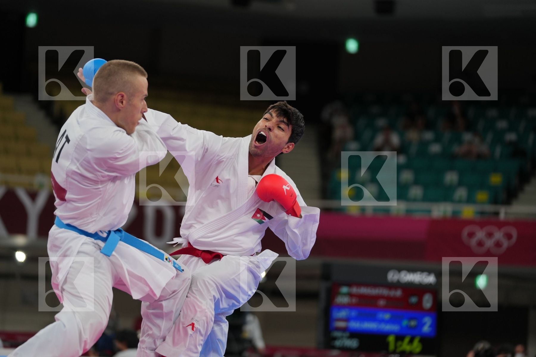 Almasatfa Abdel Rahman (Jordan) - Kumite Male -67kg, Kalnins Kalvis (Latvia) - Kumite Male -67kg in Senior Kumite -67 Kg - Round Robin bout
