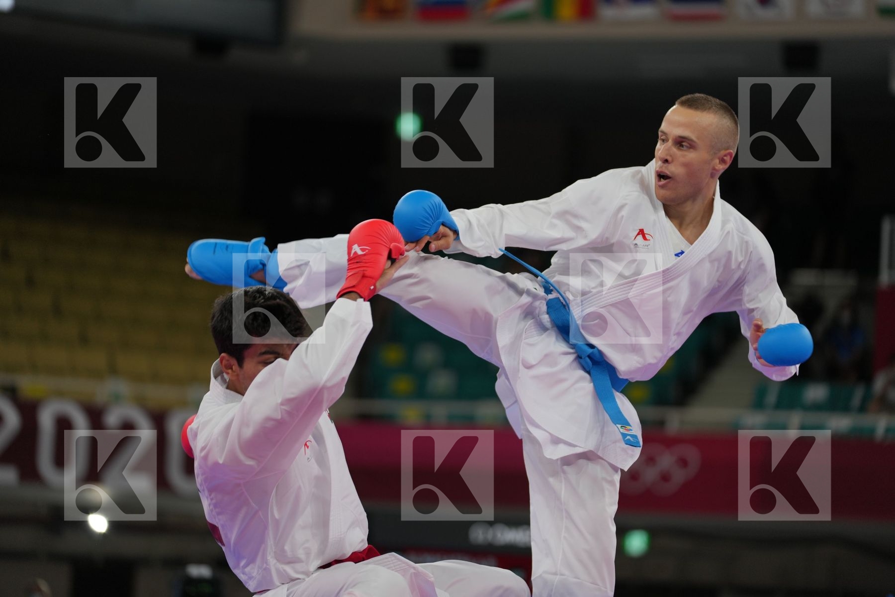 Almasatfa Abdel Rahman (Jordan) - Kumite Male -67kg, Kalnins Kalvis (Latvia) - Kumite Male -67kg in Senior Kumite -67 Kg - Round Robin bout