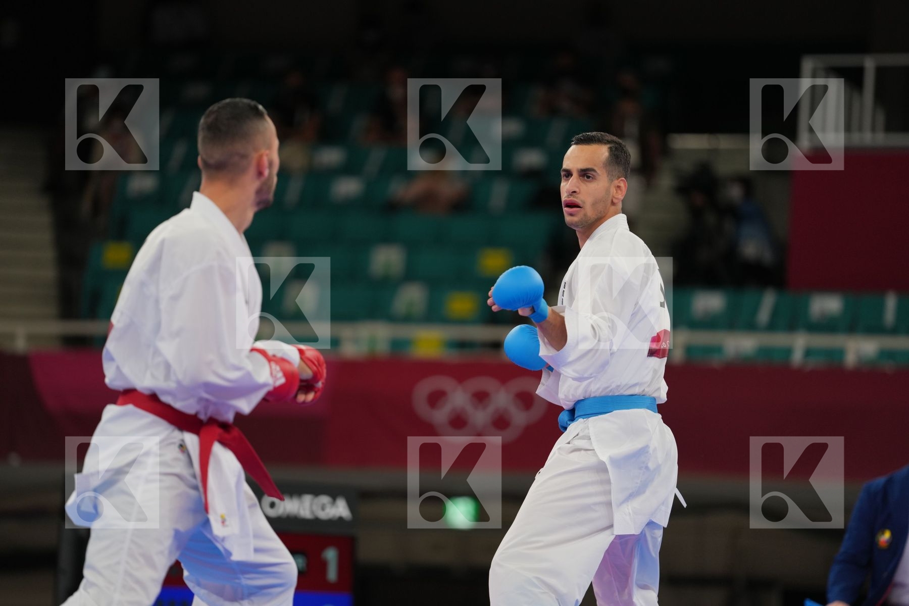 Da Costa Steven (France) - Kumite Male -67kg, Derafshipour Hamoon (Refugee Olympic Team) - Kumite Male -67kg in  - Round Robin bout
