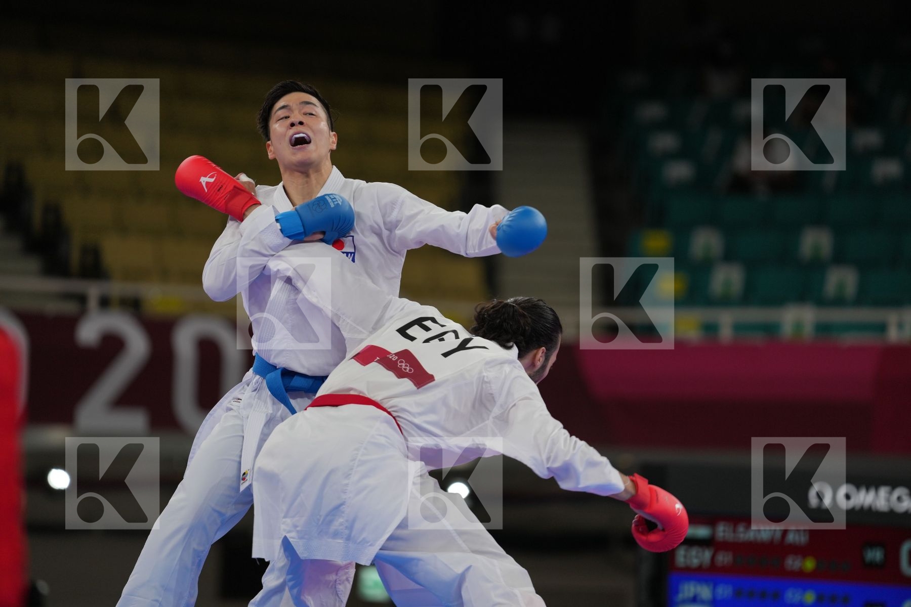 Elsawy Ali (Egypt) - Kumite Male -67kg, Sago Naoto (Japan) - Kumite Male -67kg in Senior Kumite -67 Kg - Round Robin bout