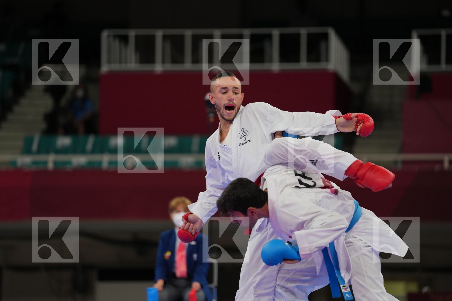 Da Costa Steven (France) - Kumite Male -67kg, Almasatfa Abdel Rahman (Jordan) - Kumite Male -67kg in Senior Kumite -67 Kg - Round Robin bout