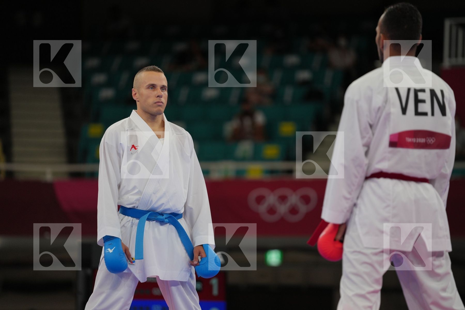 Madera Andres (Venezuela) - Kumite Male -67kg, Kalnins Kalvis (Latvia) - Kumite Male -67kg in Senior Kumite -67 Kg - Round Robin bout
