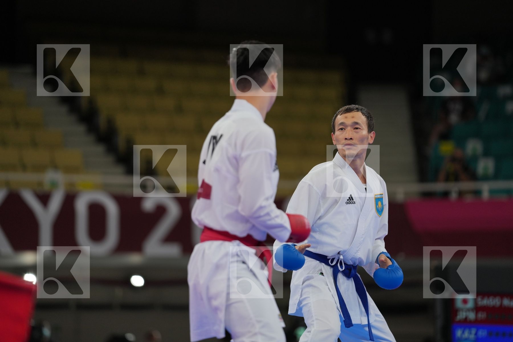 Sago Naoto (Japan) - Kumite Male -67kg, Assadilov Darkhan (Kazakhstan) - Kumite Male -67kg in Senior Kumite -67 Kg - Round Robin bout