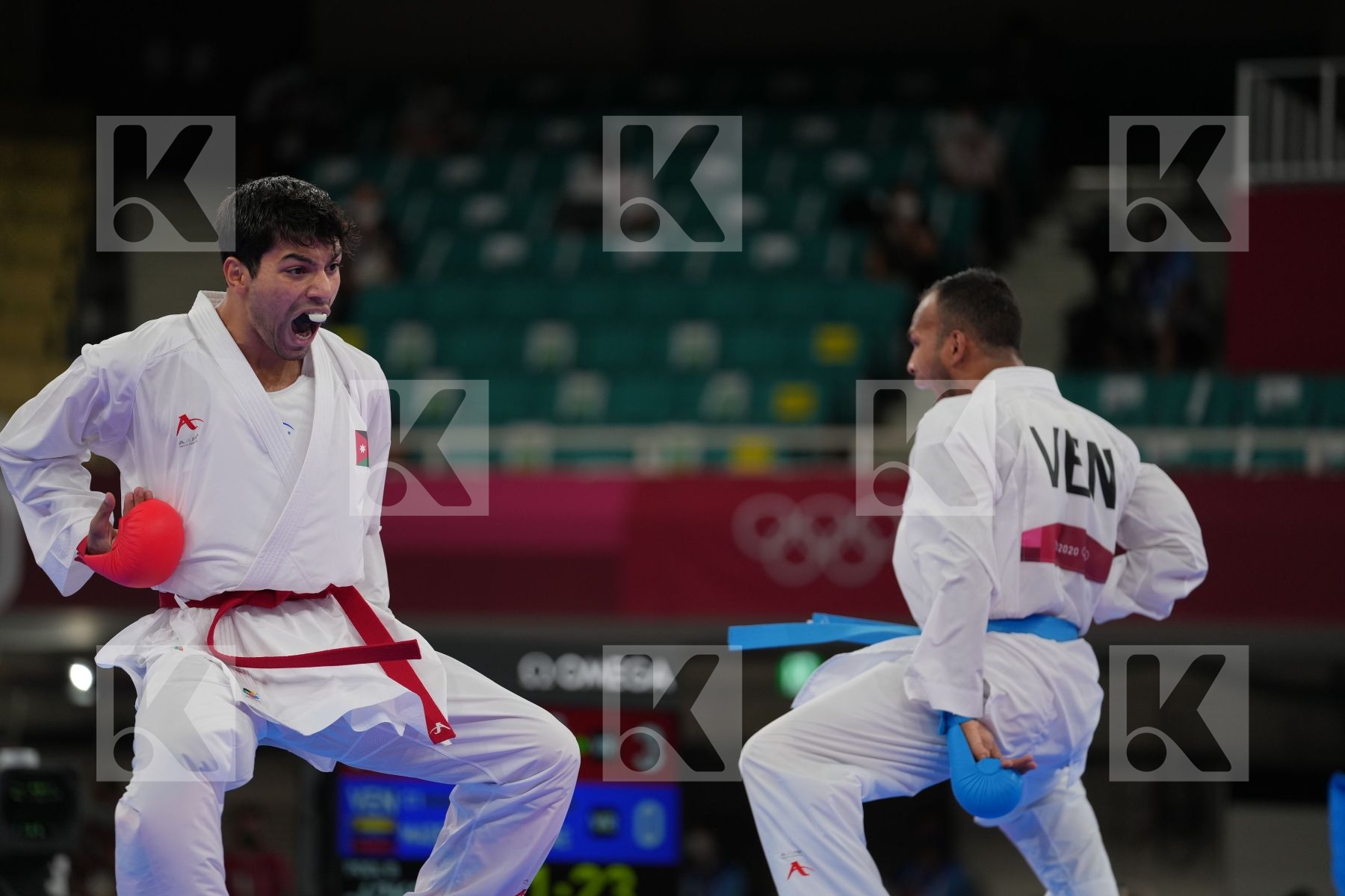Almasatfa Abdel Rahman (Jordan) - Kumite Male -67kg, Madera Andres (Venezuela) - Kumite Male -67kg in Senior Kumite -67 Kg - Round Robin bout