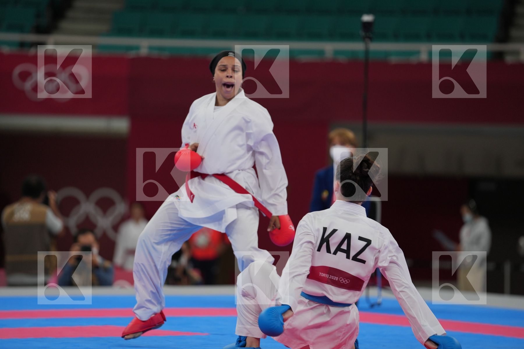 Sayed Radwa (Egypt) - Kumite Female -55kg, Zhangbyrbay Moldir (Kazakhstan) - Kumite Female -55kg in Senior Kumite -55 Kg - Round Robin bout