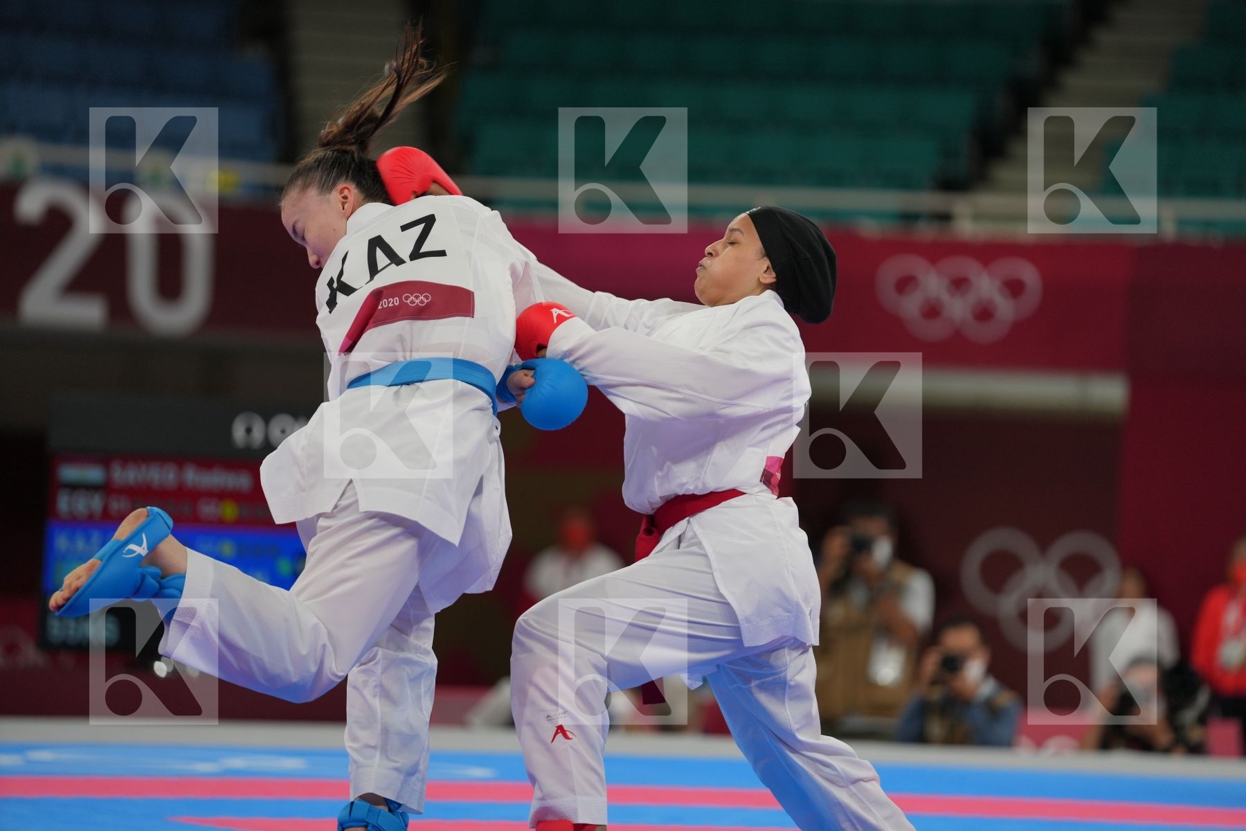 Sayed Radwa (Egypt) - Kumite Female -55kg, Zhangbyrbay Moldir (Kazakhstan) - Kumite Female -55kg in Senior Kumite -55 Kg - Round Robin bout
