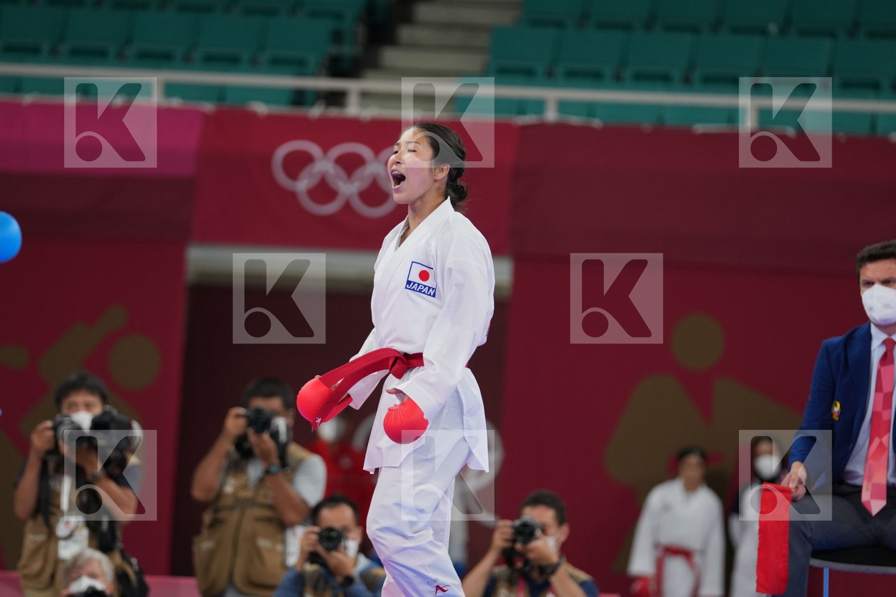 Miyahara Miho (Japan) - Kumite Female -55kg, Plank Bettina (Austria) - Kumite Female -55kg in Senior Kumite -55 Kg - Round Robin bout