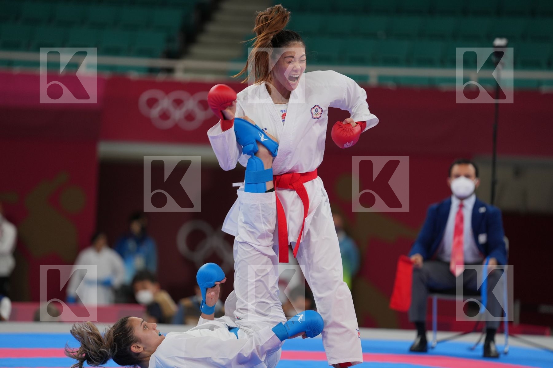 Wen Tzu-Yun (Chinese Taipei) - Kumite Female -55kg, Goranova Ivet (Bulgaria) - Kumite Female -55kg in Senior Kumite -55 Kg - Round Robin bout