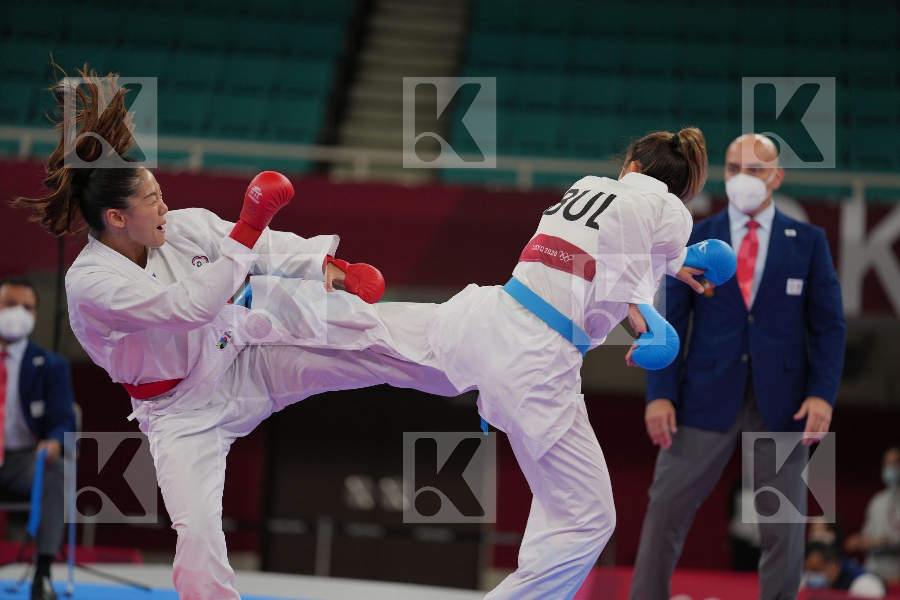 Wen Tzu-Yun (Chinese Taipei) - Kumite Female -55kg, Goranova Ivet (Bulgaria) - Kumite Female -55kg in Senior Kumite -55 Kg - Round Robin bout