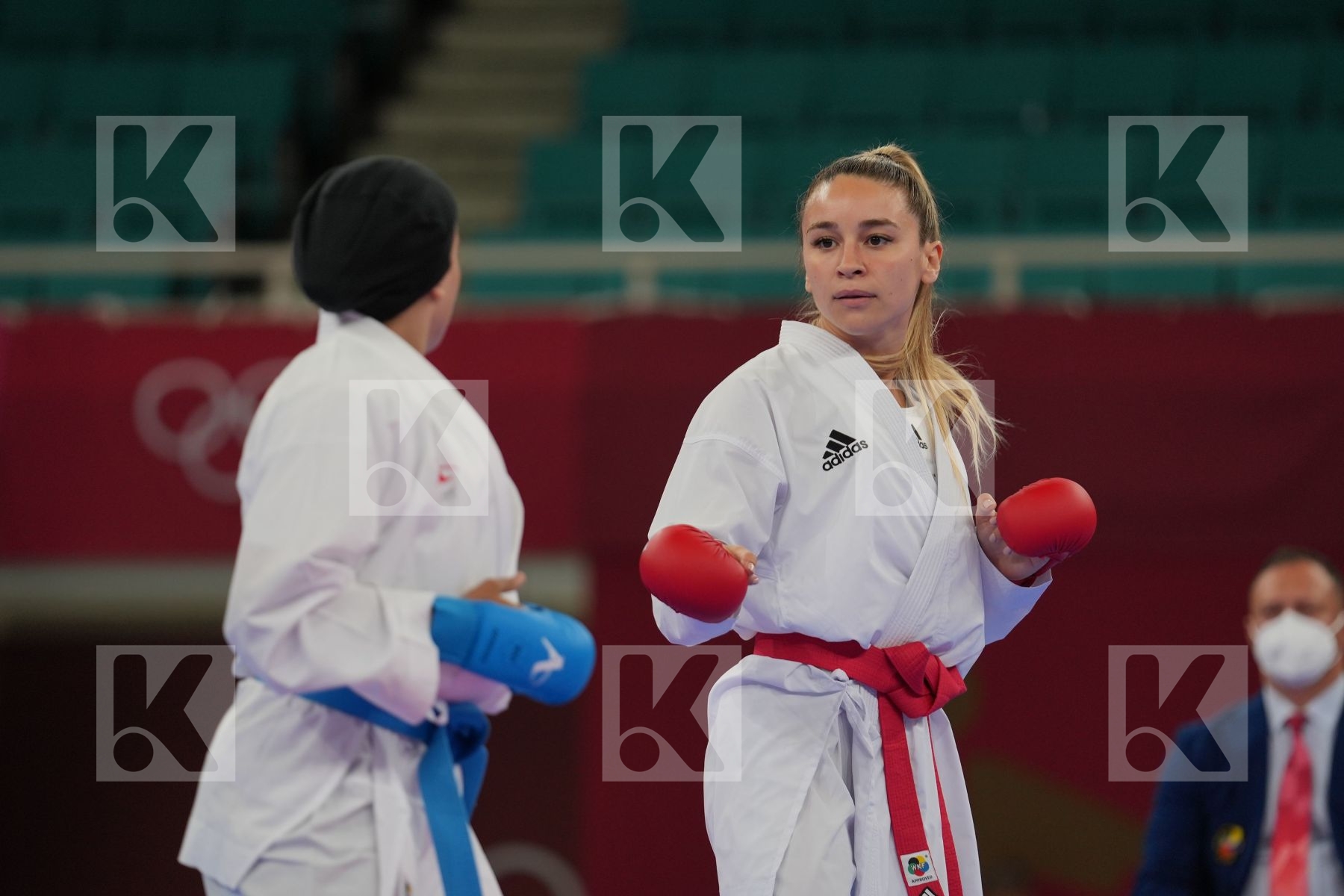 Terliuga Anzhelika (Ukraine) - Kumite Female -55kg, Sayed Radwa (Egypt) - Kumite Female -55kg in Senior Kumite -55 Kg - Round Robin bout