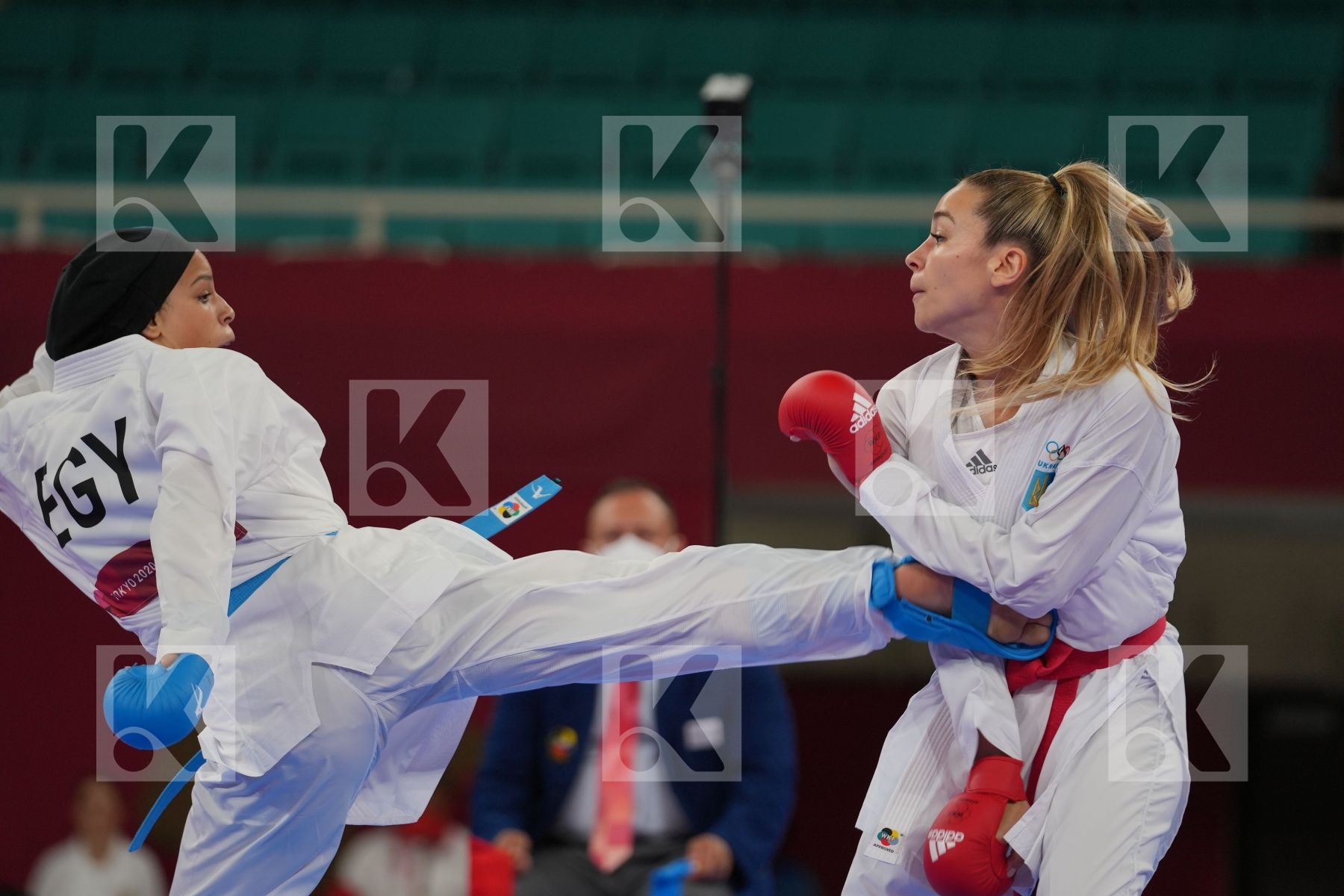 Terliuga Anzhelika (Ukraine) - Kumite Female -55kg, Sayed Radwa (Egypt) - Kumite Female -55kg in Senior Kumite -55 Kg - Round Robin bout