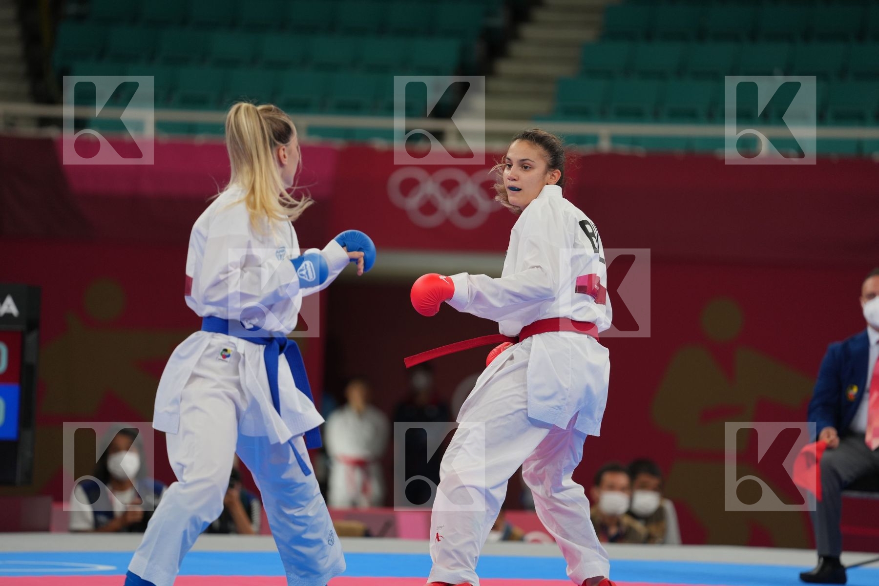Goranova Ivet (Bulgaria) - Kumite Female -55kg, Ozcelik Arapoglu Serap (Turkey) - Kumite Female -55kg in Senior Kumite -55 Kg - Round Robin bout