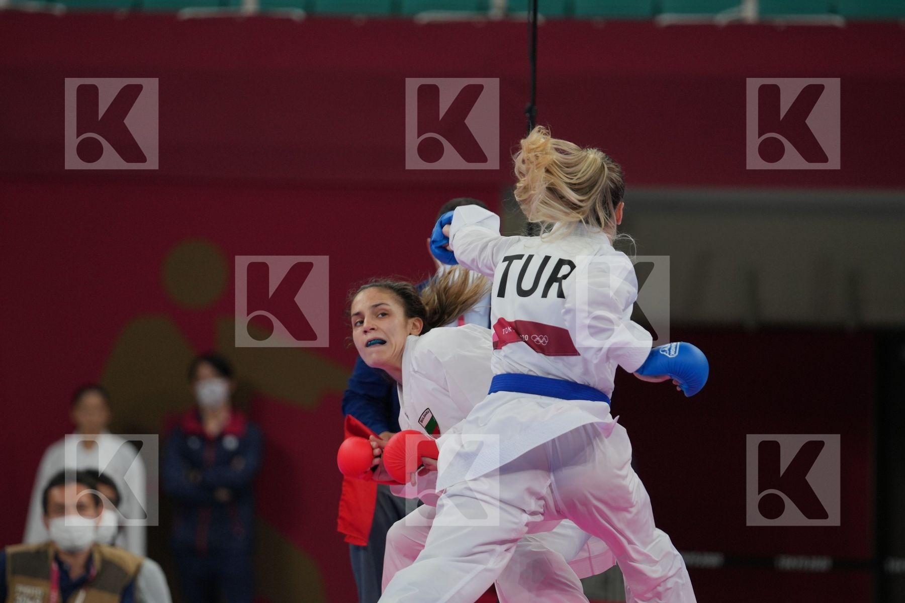Goranova Ivet (Bulgaria) - Kumite Female -55kg, Ozcelik Arapoglu Serap (Turkey) - Kumite Female -55kg in Senior Kumite -55 Kg - Round Robin bout