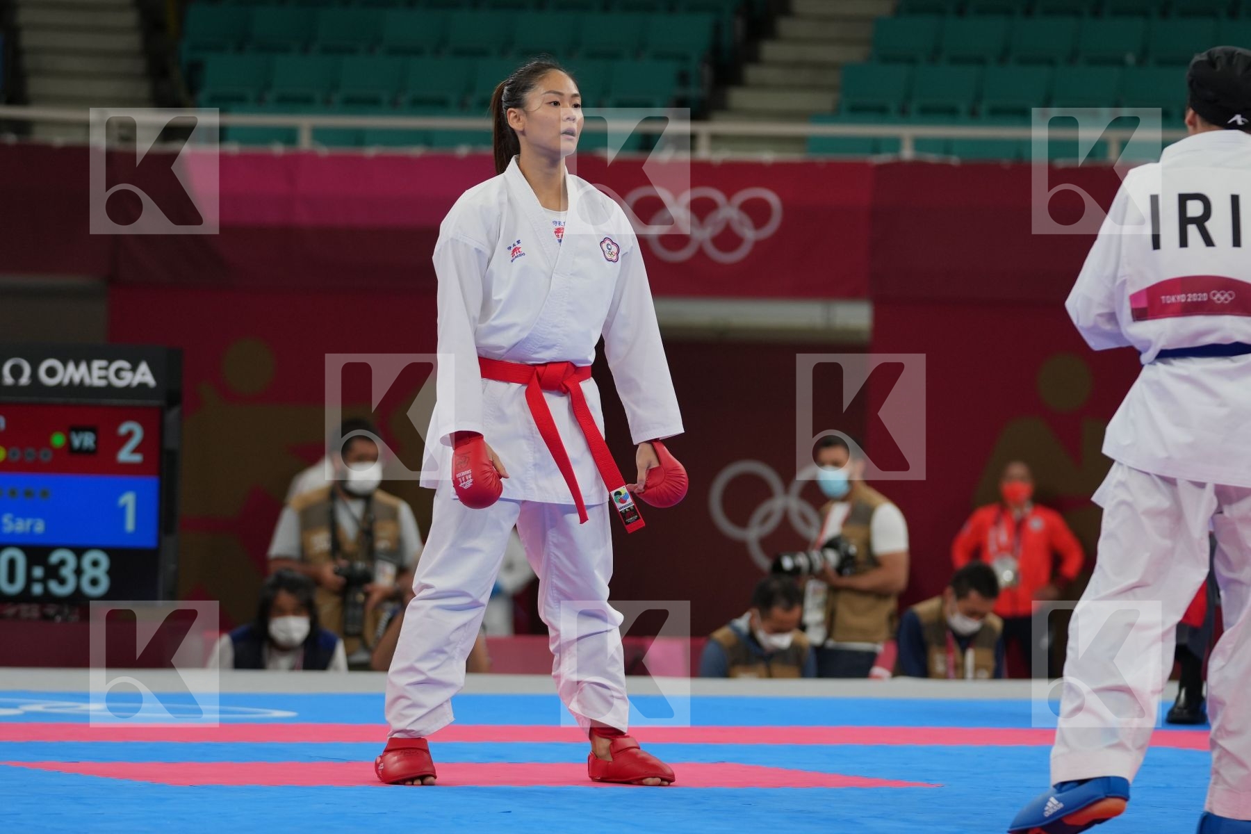 Wen Tzu-Yun (Chinese Taipei) - Kumite Female -55kg, Bahmanyar Sara (Islamic Republic of Iran) - Kumite Female -55kg in Senior Kumite -55 Kg - Round Robin bout