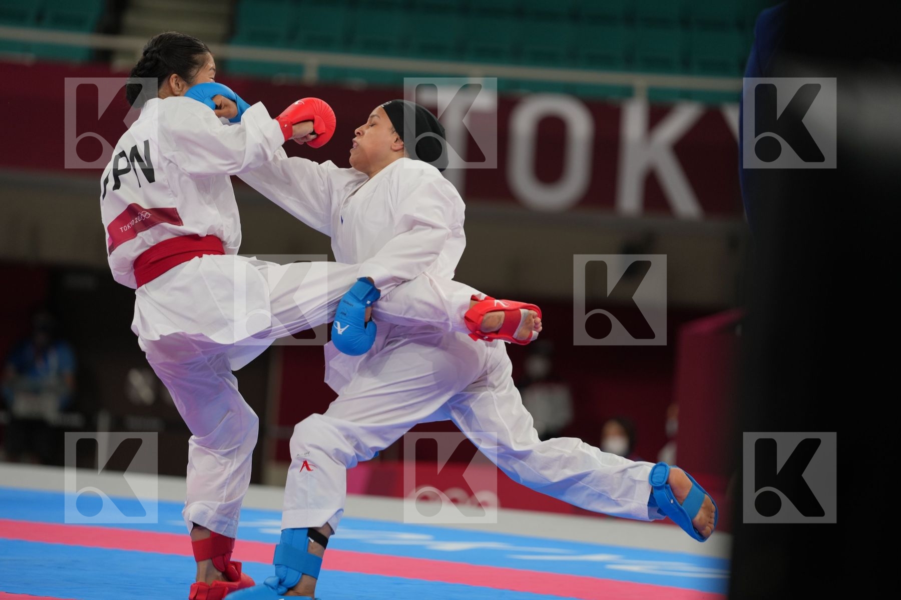 Miyahara Miho (Japan) - Kumite Female -55kg, Sayed Radwa (Egypt) - Kumite Female -55kg in Senior Kumite -55 Kg - Round Robin bout