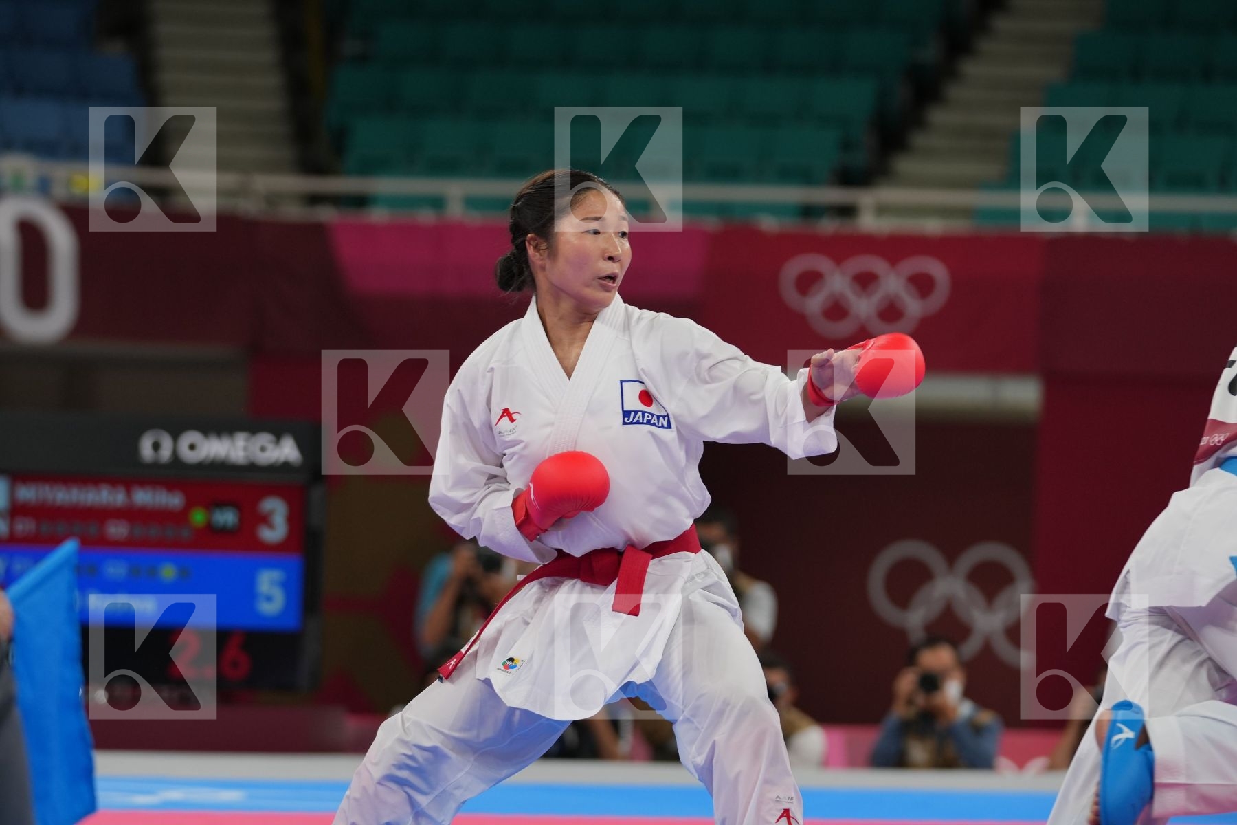 Miyahara Miho (Japan) - Kumite Female -55kg, Sayed Radwa (Egypt) - Kumite Female -55kg in Senior Kumite -55 Kg - Round Robin bout