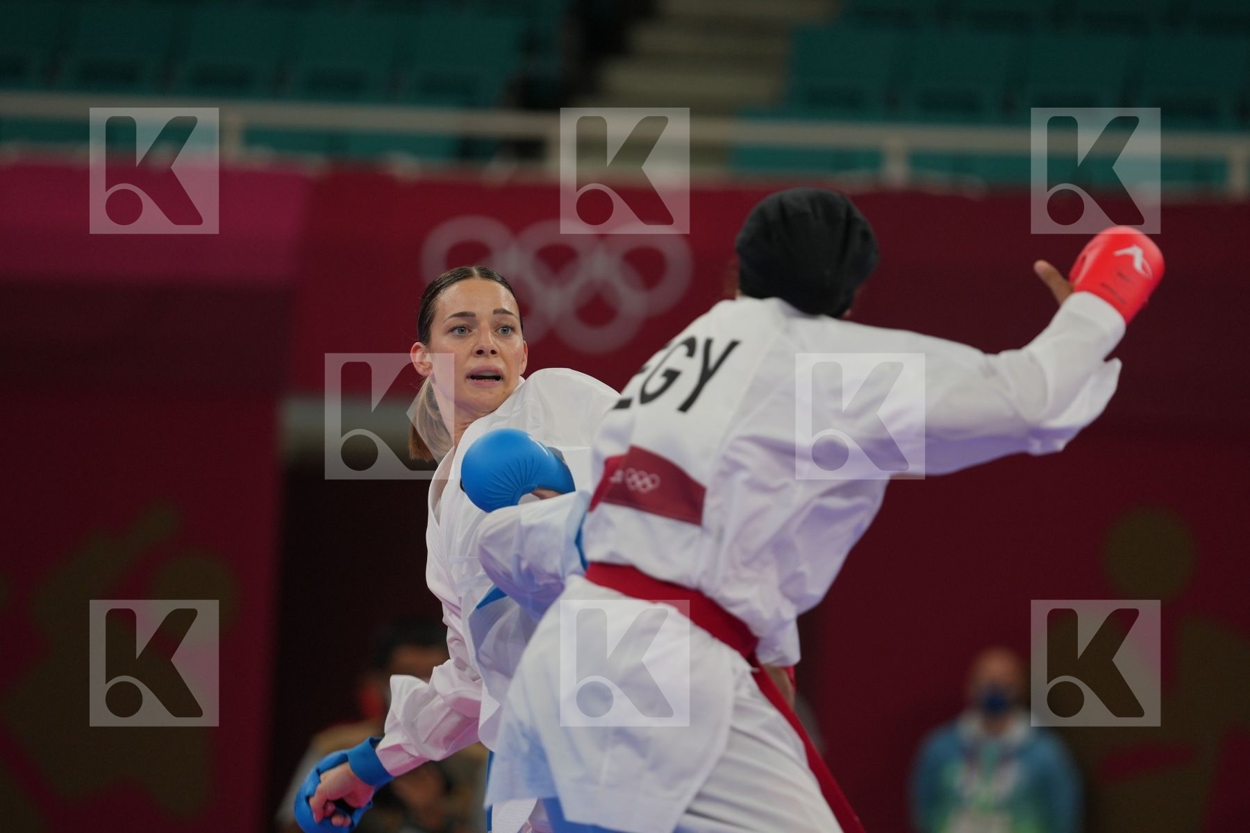 Sayed Radwa (Egypt) - Kumite Female -55kg, Plank Bettina (Austria) - Kumite Female -55kg in Senior Kumite -55 Kg - Round Robin bout