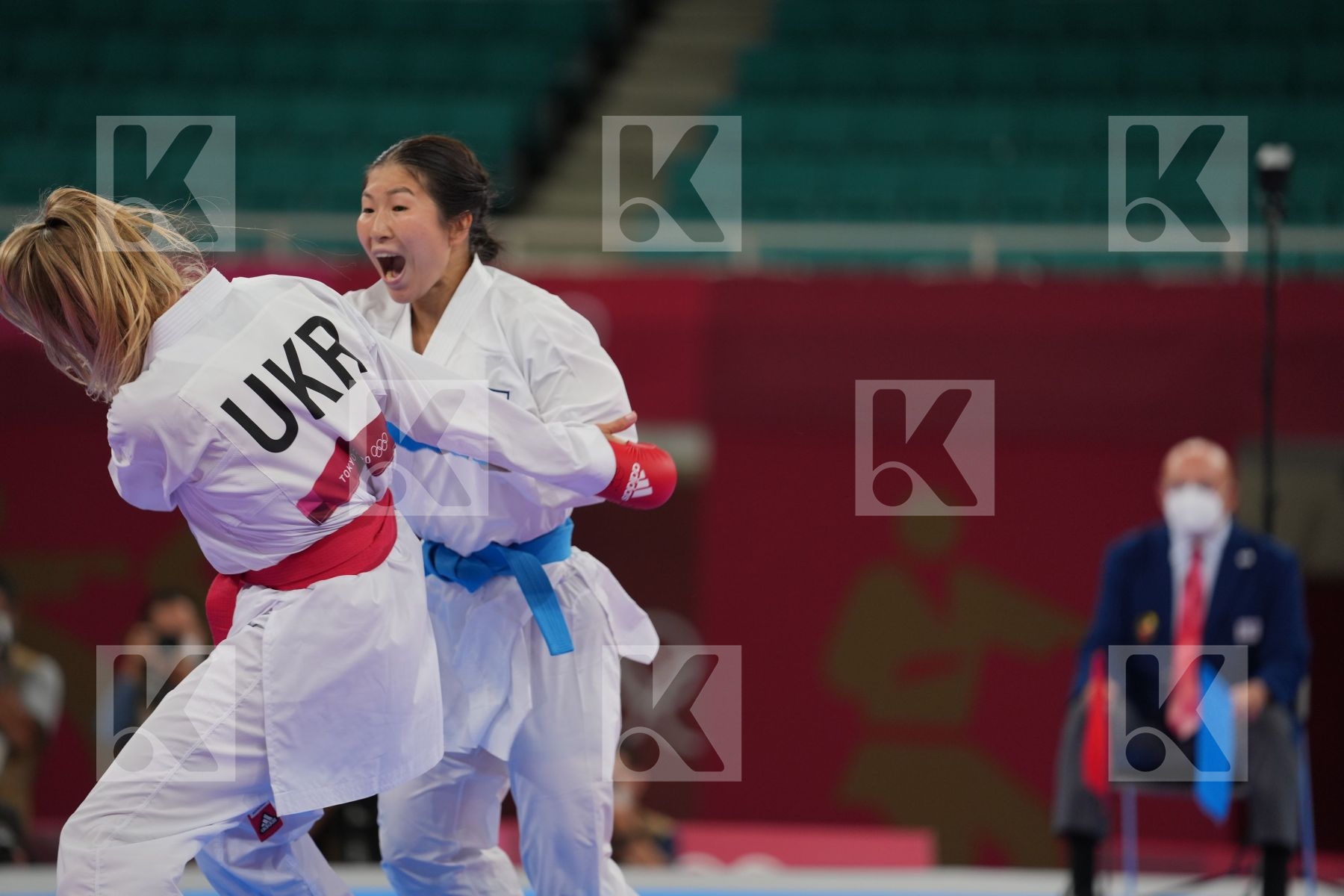 Terliuga Anzhelika (Ukraine) - Kumite Female -55kg, Miyahara Miho (Japan) - Kumite Female -55kg in Senior Kumite -55 Kg - Round Robin bout