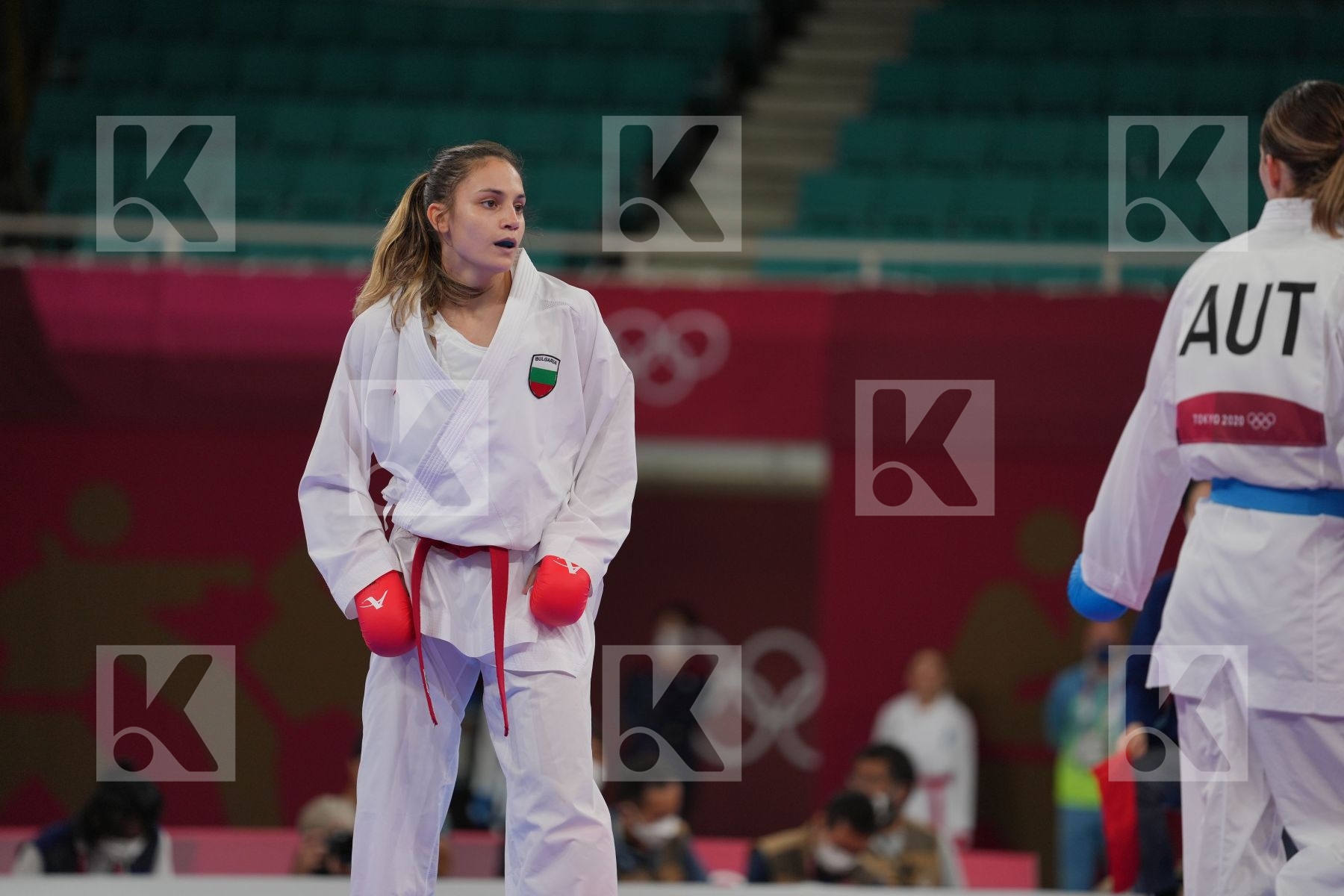 Goranova Ivet (Bulgaria) - Kumite Female -55kg, Plank Bettina (Austria) - Kumite Female -55kg in Senior Kumite -55 Kg - Semifinal bout