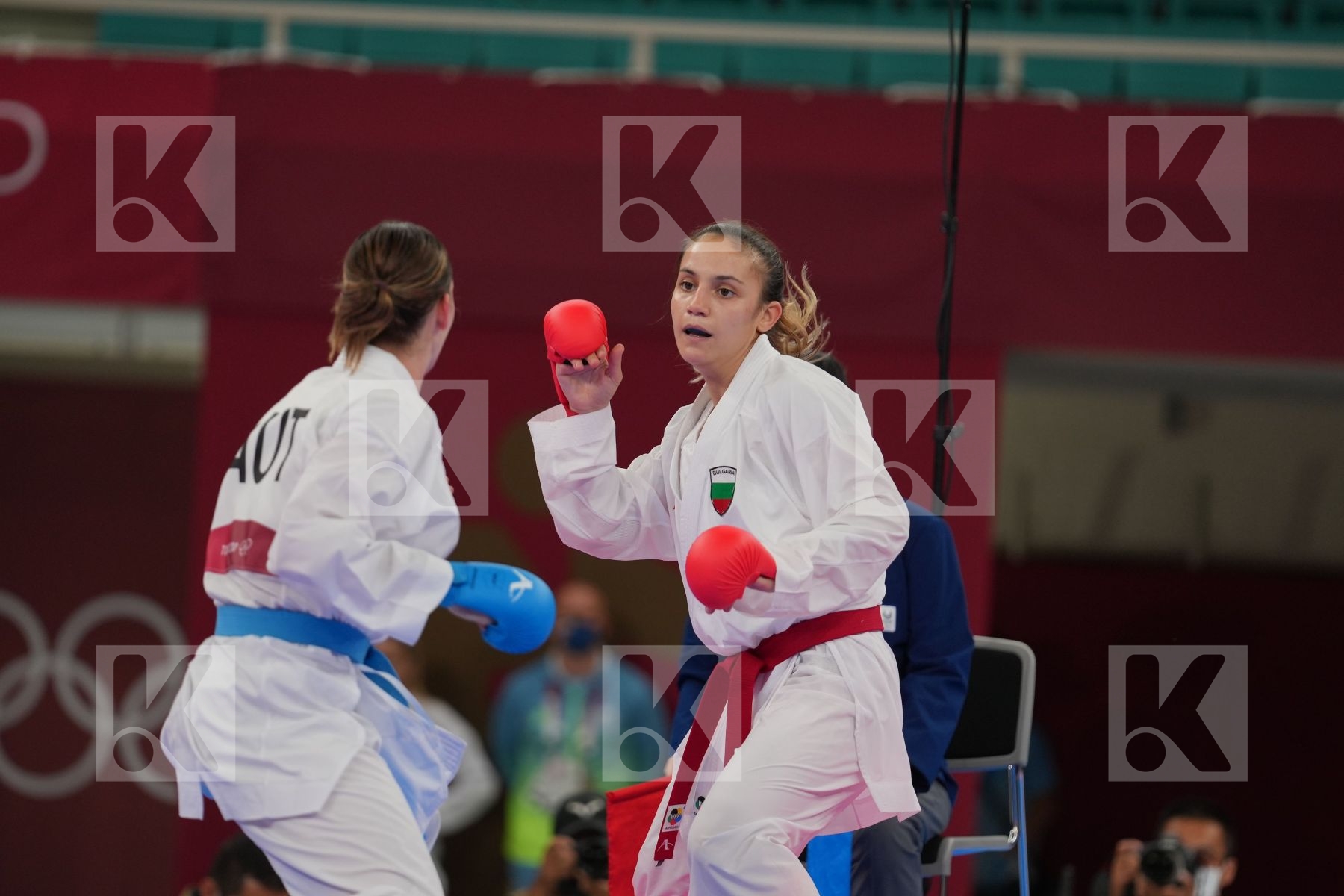 Goranova Ivet (Bulgaria) - Kumite Female -55kg, Plank Bettina (Austria) - Kumite Female -55kg in Senior Kumite -55 Kg - Semifinal bout