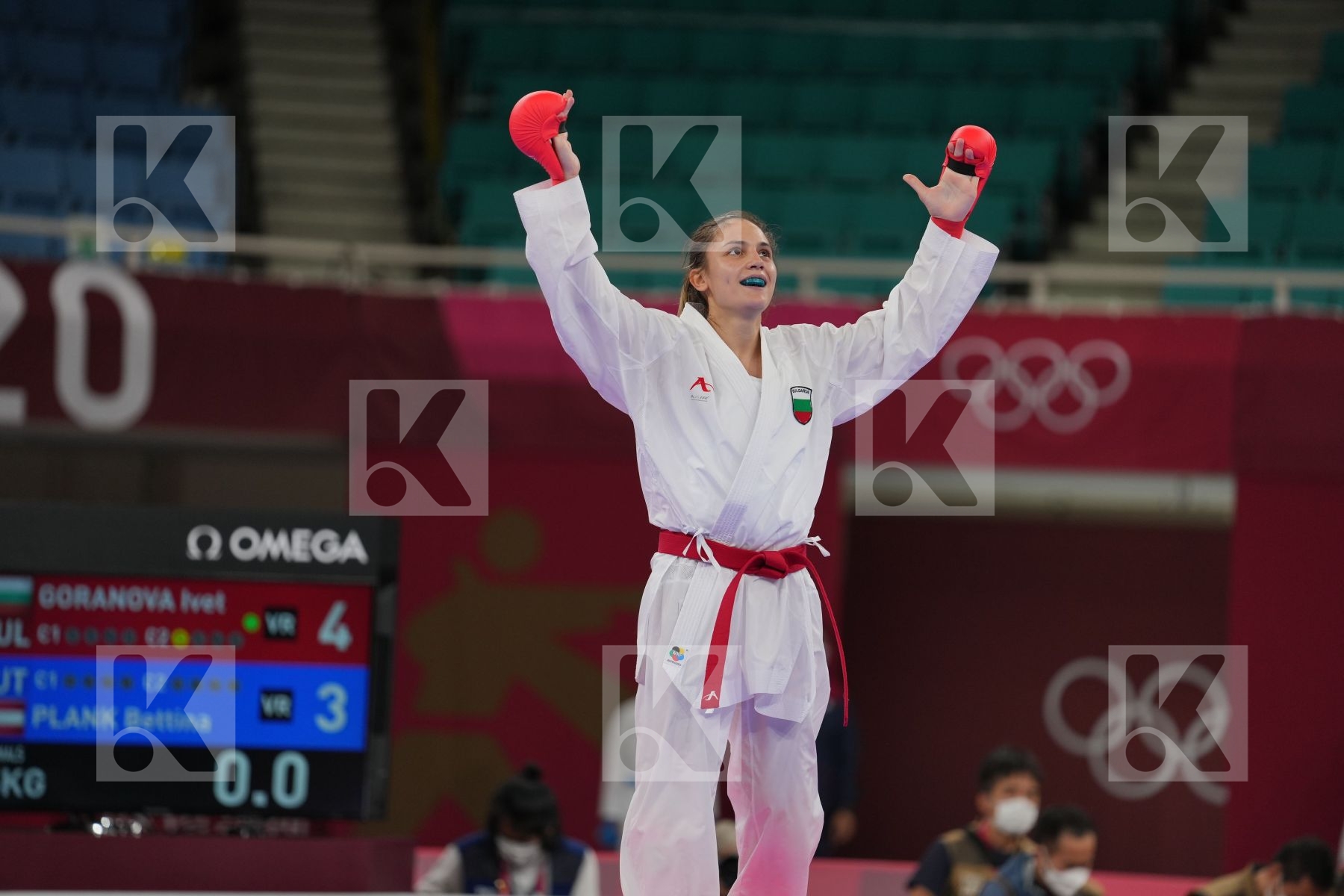 Goranova Ivet (Bulgaria) - Kumite Female -55kg, Plank Bettina (Austria) - Kumite Female -55kg in Senior Kumite -55 Kg - Semifinal bout