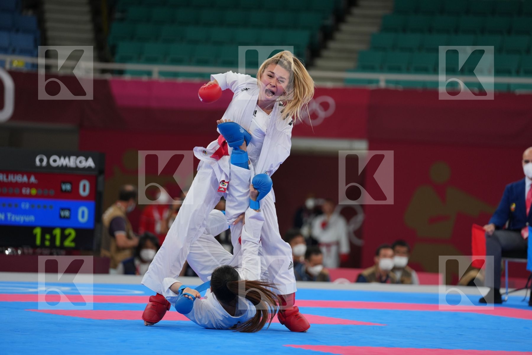 Terliuga Anzhelika (Ukraine) - Kumite Female -55kg, Wen Tzu-Yun (Chinese Taipei) - Kumite Female -55kg in Senior Kumite -55 Kg - Semifinal bout