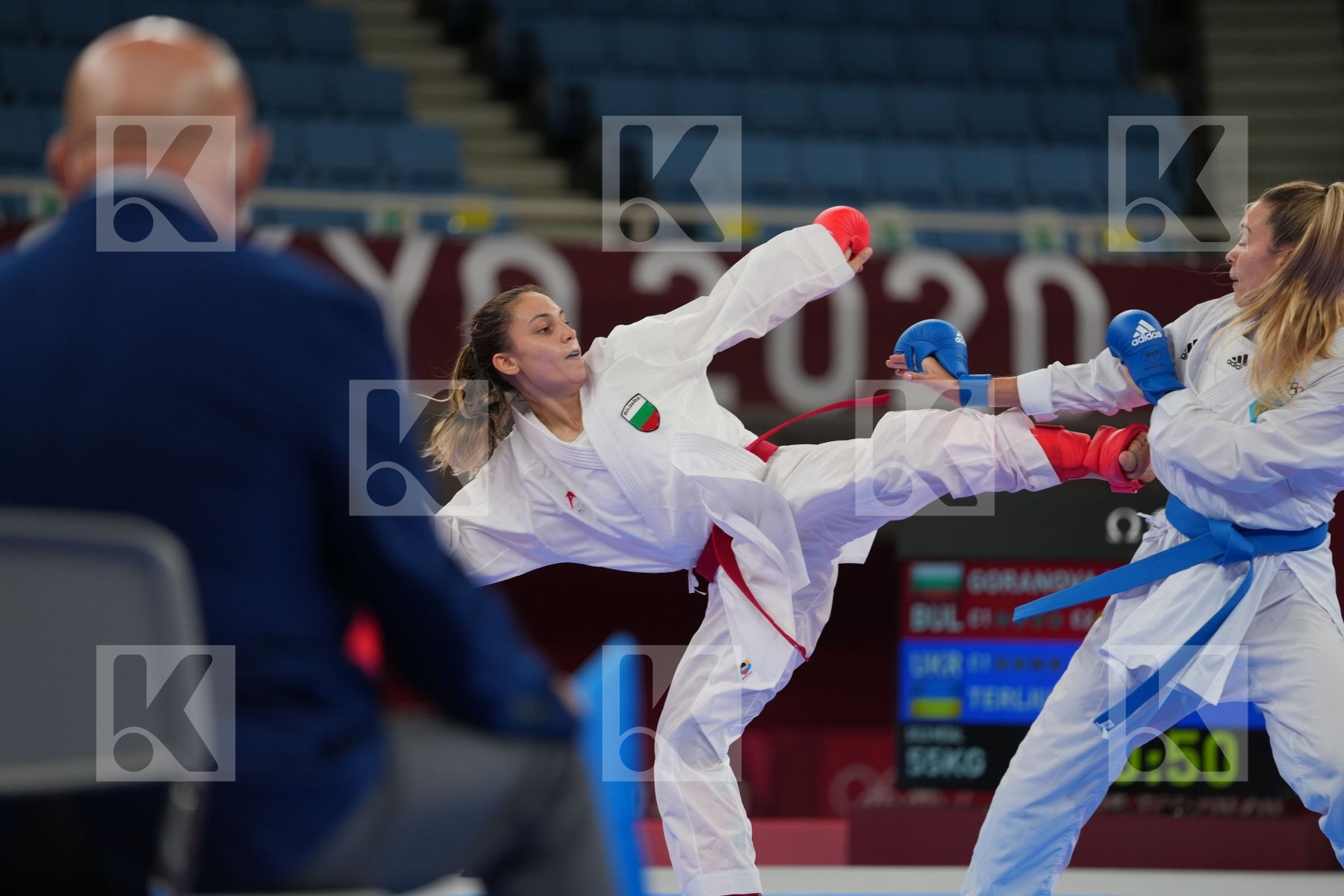 Goranova Ivet (Bulgaria) - Kumite Female -55kg, Terliuga Anzhelika (Ukraine) - Kumite Female -55kg in Senior Kumite -55 Kg - Final bout