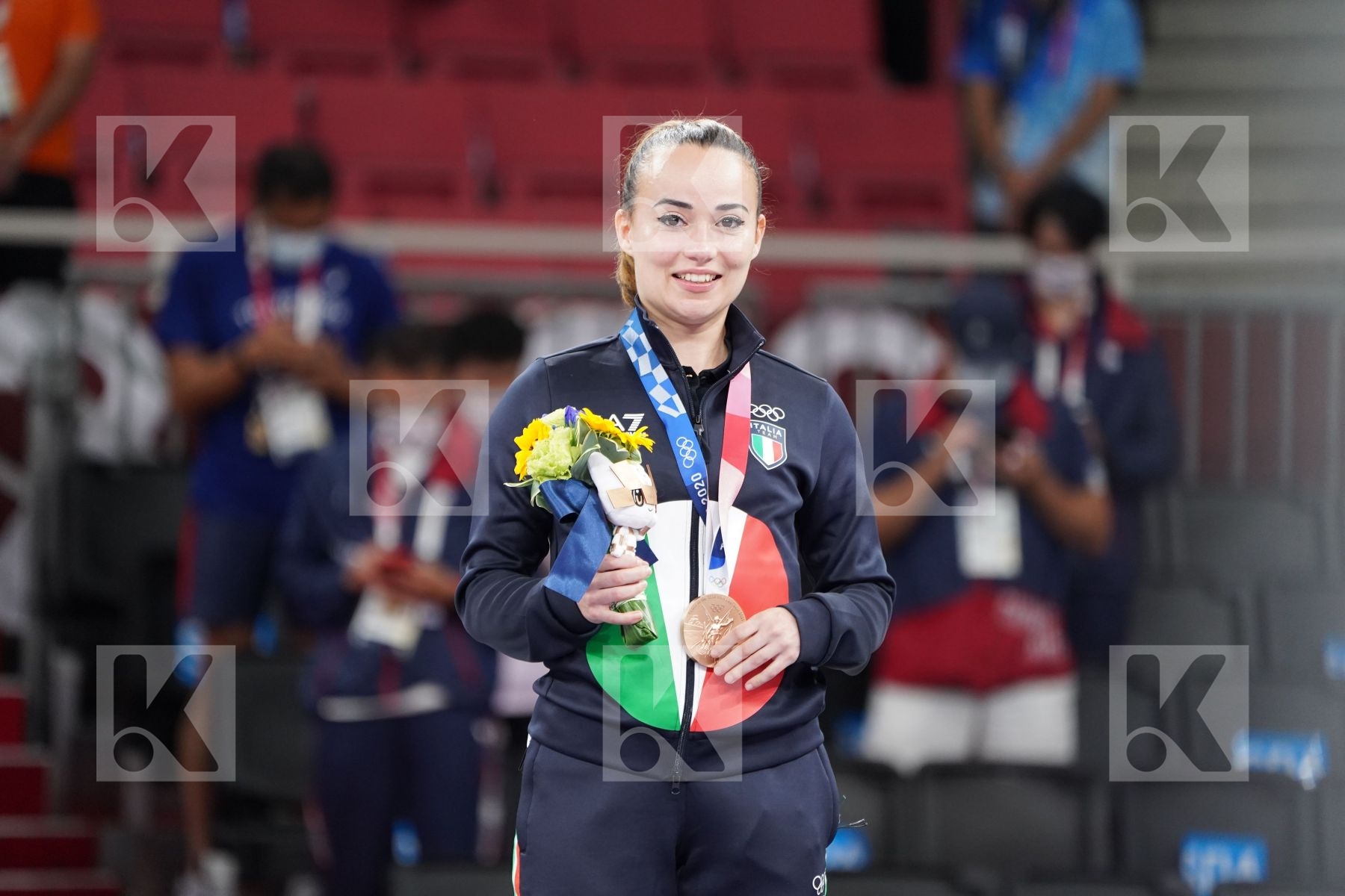 Bottaro Vivian (Italy) - Kata Female in Senior Female Kata - podium ceremony