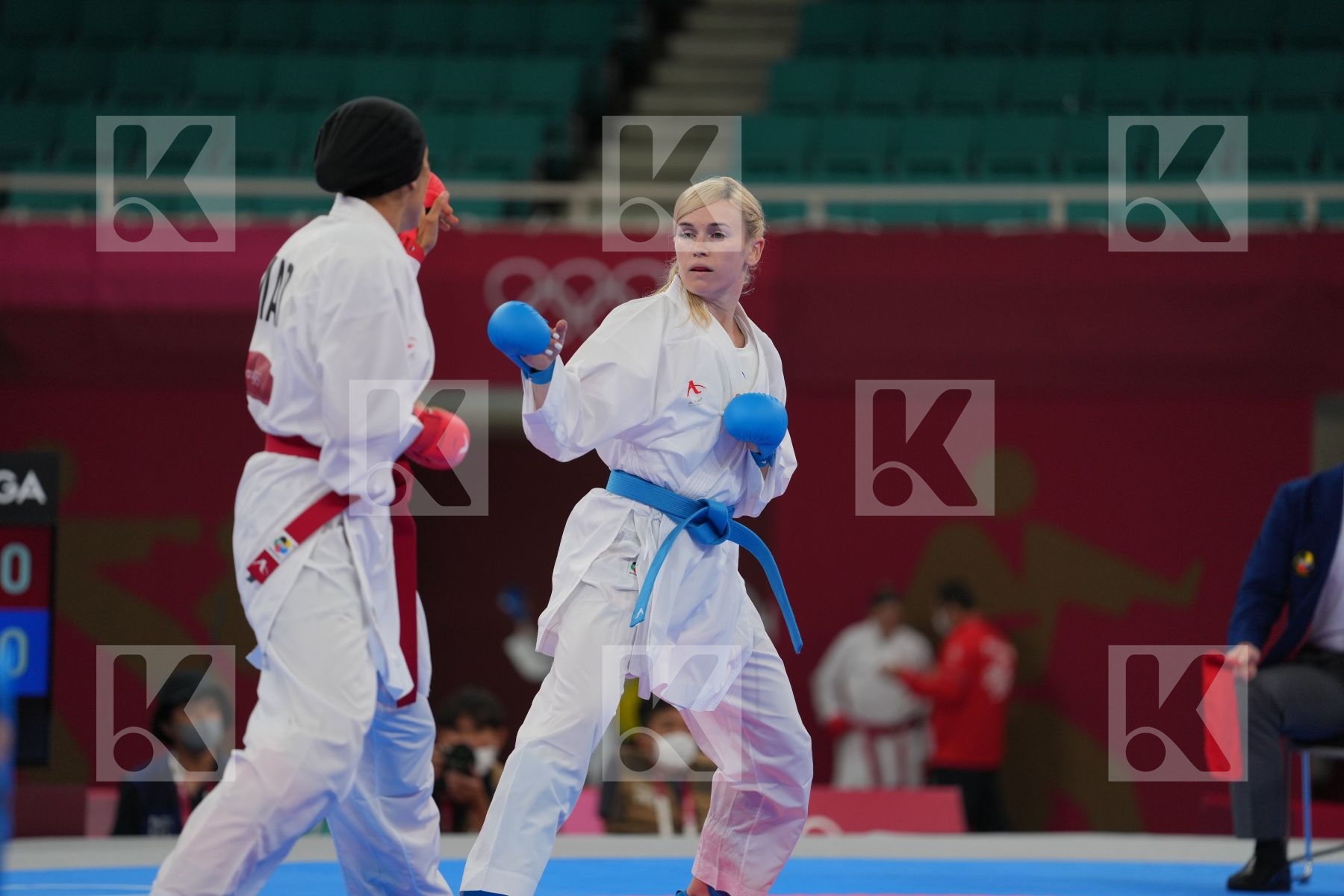 Sadini Btissam (Morocco) - Kumite Female -61kg, Serogina Anita (Ukraine) - Kumite Female -61kg in Senior Kumite -61 Kg - Round Robin bout