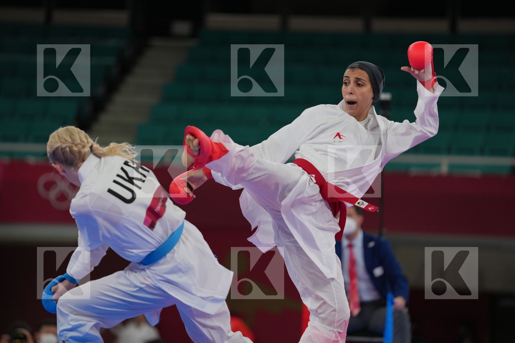 Lotfy Giana (Egypt) - Kumite Female -61kg, Serogina Anita (Ukraine) - Kumite Female -61kg in Senior Kumite -61 Kg - Round Robin bout