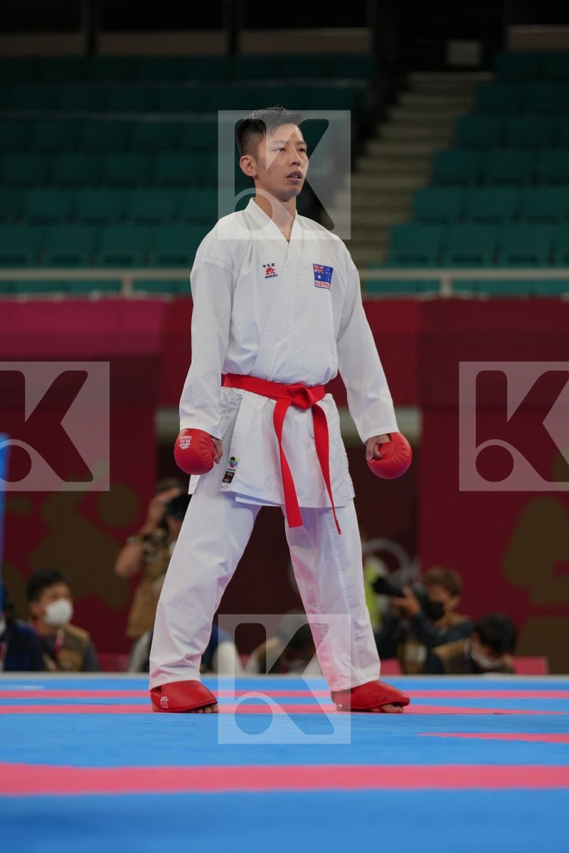 Yahiro Tsuneari (Australia) - Kumite Male -75kg, Azhikanov Nurkanat (Kazakhstan) - Kumite Male -75kg in Senior Kumite -75 Kg - Round Robin bout
