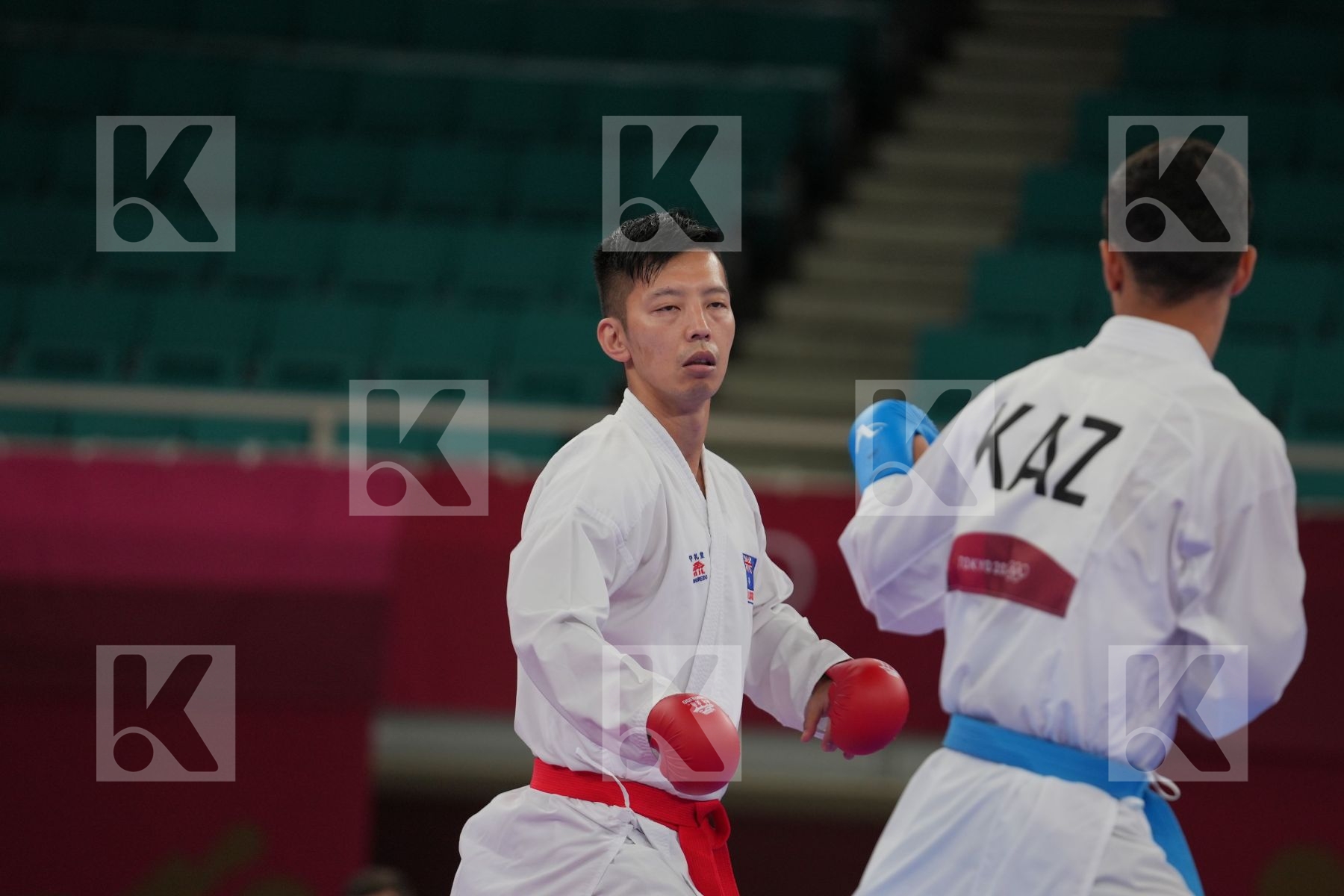 Yahiro Tsuneari (Australia) - Kumite Male -75kg, Azhikanov Nurkanat (Kazakhstan) - Kumite Male -75kg in Senior Kumite -75 Kg - Round Robin bout