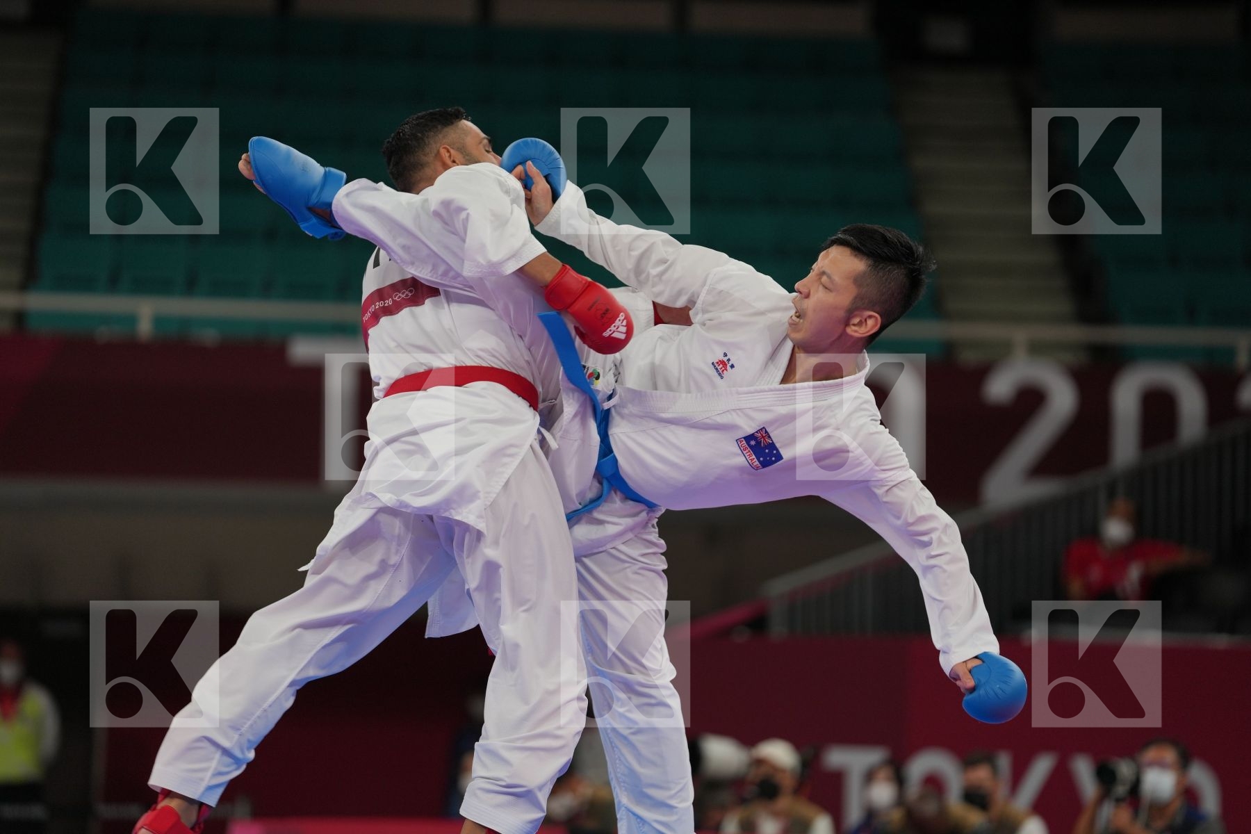 Busa Luigi (Italy) - Kumite Male -75kg, Yahiro Tsuneari (Australia) - Kumite Male -75kg in Senior Kumite -75 Kg - Round Robin bout