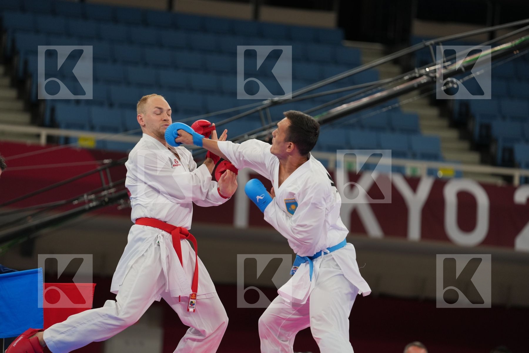 Bitsch Noah (Germany) - Kumite Male -75kg, Azhikanov Nurkanat (Kazakhstan) - Kumite Male -75kg in Senior Kumite -75 Kg - Round Robin bout