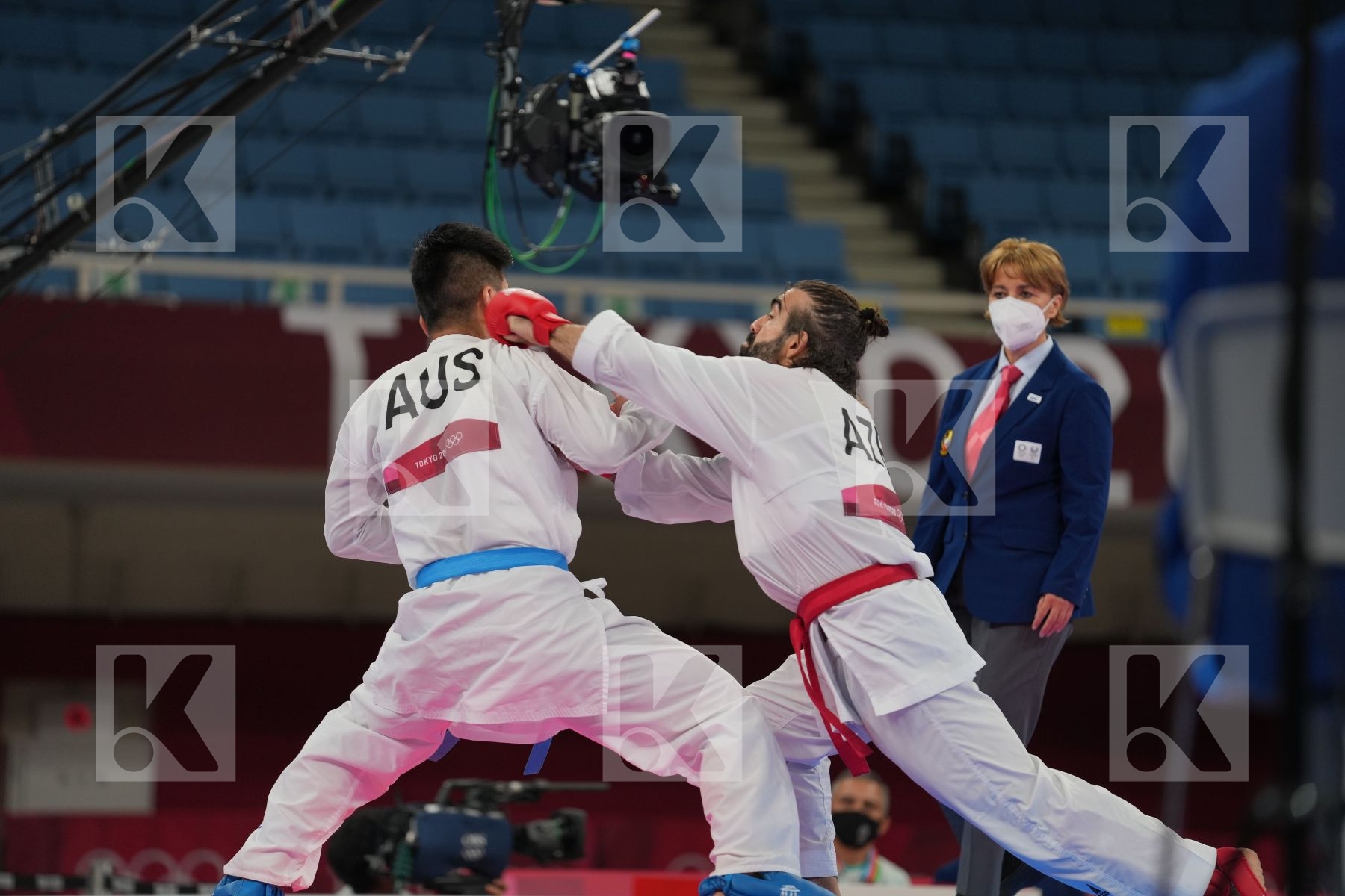 Aghayev Rafael (Azerbaijan) - Kumite Male -75kg, Yahiro Tsuneari (Australia) - Kumite Male -75kg in Senior Kumite -75 Kg - Round Robin bout