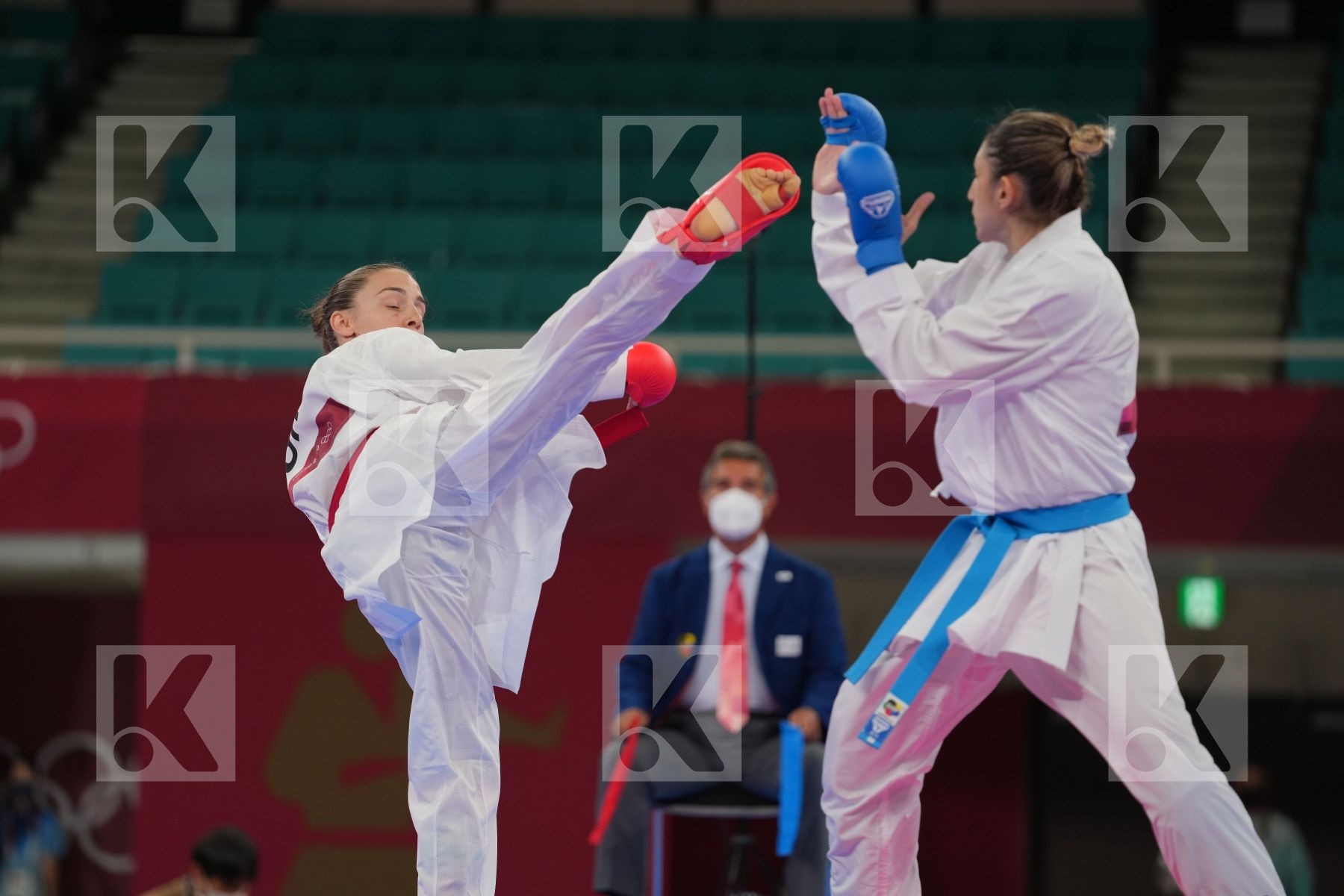 Prekovic Jovana (Serbia) - Kumite Female -61kg, Coban Merve (Turkey) - Kumite Female -61kg in Senior Kumite -61 Kg - Semifinal bout