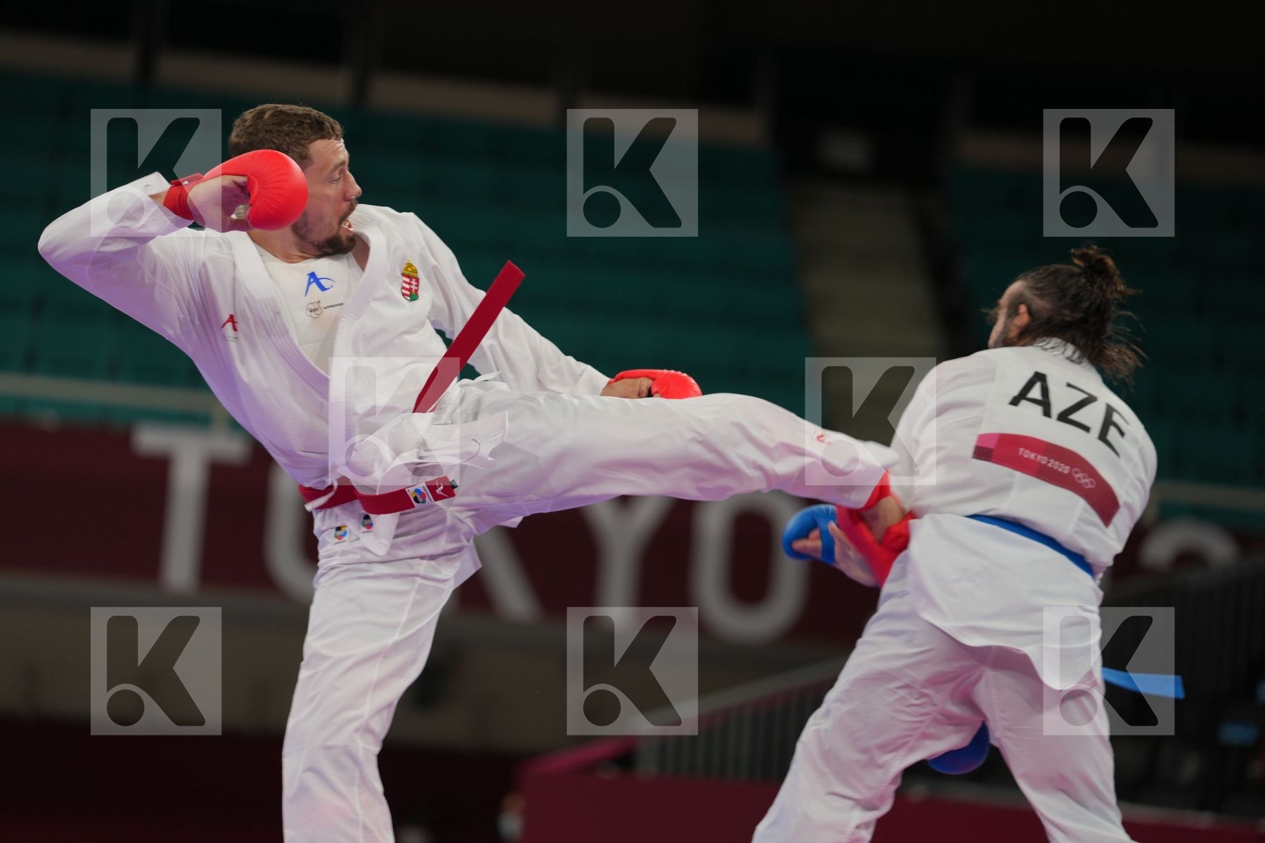 Harspataki Gabor (Hungary) - Kumite Male -75kg, Aghayev Rafael (Azerbaijan) - Kumite Male -75kg in Senior Kumite -75 Kg - Semifinal bout