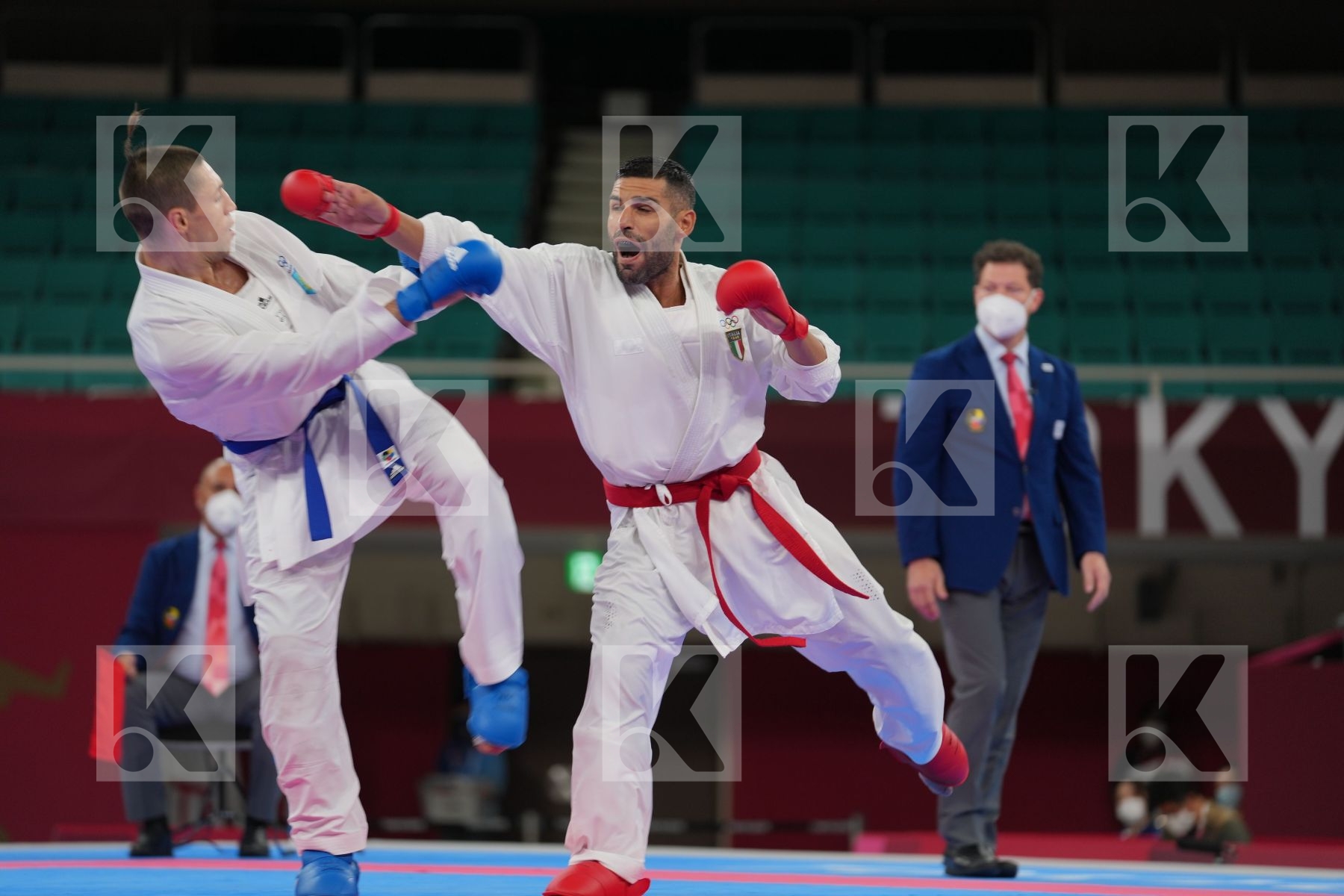 Busa Luigi (Italy) - Kumite Male -75kg, Horuna Stanislav (Ukraine) - Kumite Male -75kg in Senior Kumite -75 Kg - Semifinal bout