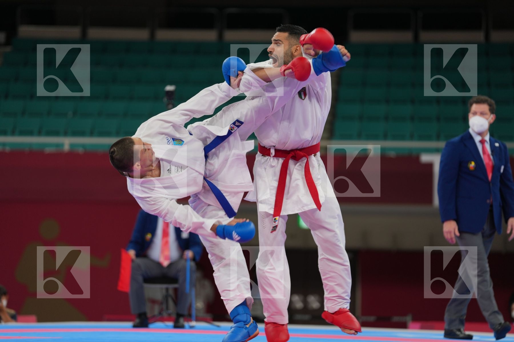Busa Luigi (Italy) - Kumite Male -75kg, Horuna Stanislav (Ukraine) - Kumite Male -75kg in Senior Kumite -75 Kg - Semifinal bout
